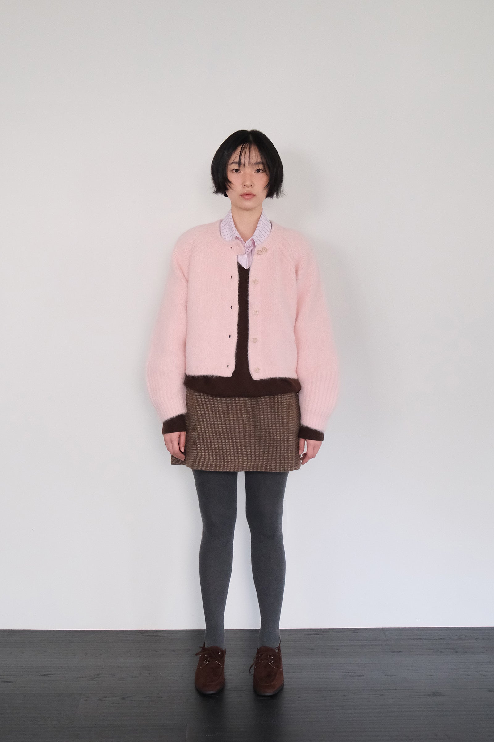 MOUI CLOUD ALPACA KNIT CARDIGAN_PINK