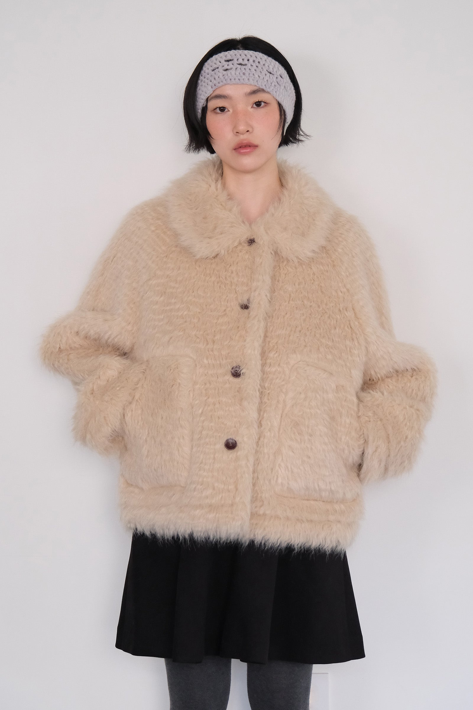 MOUI VESTE MUSTANG RÉVERSIBLE EN PEAU LAINÉE_BEIGE