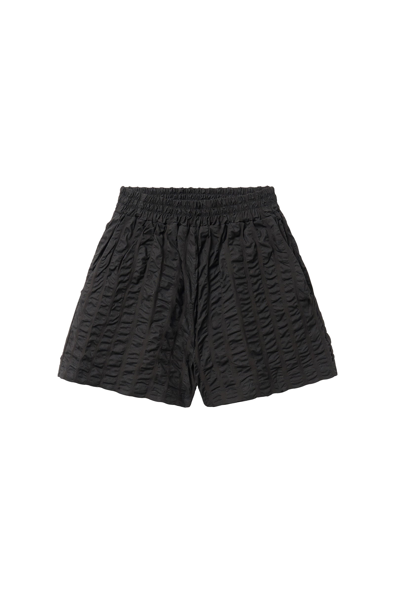 BANDING RIPPLE PANTS_BLACK