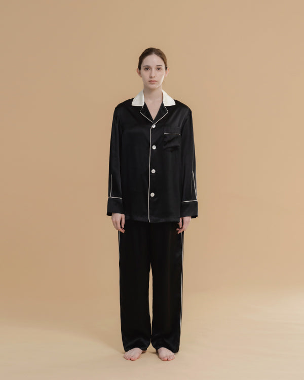 PYJAMA EN SOIE MUSE DE MINUIT_NOIR