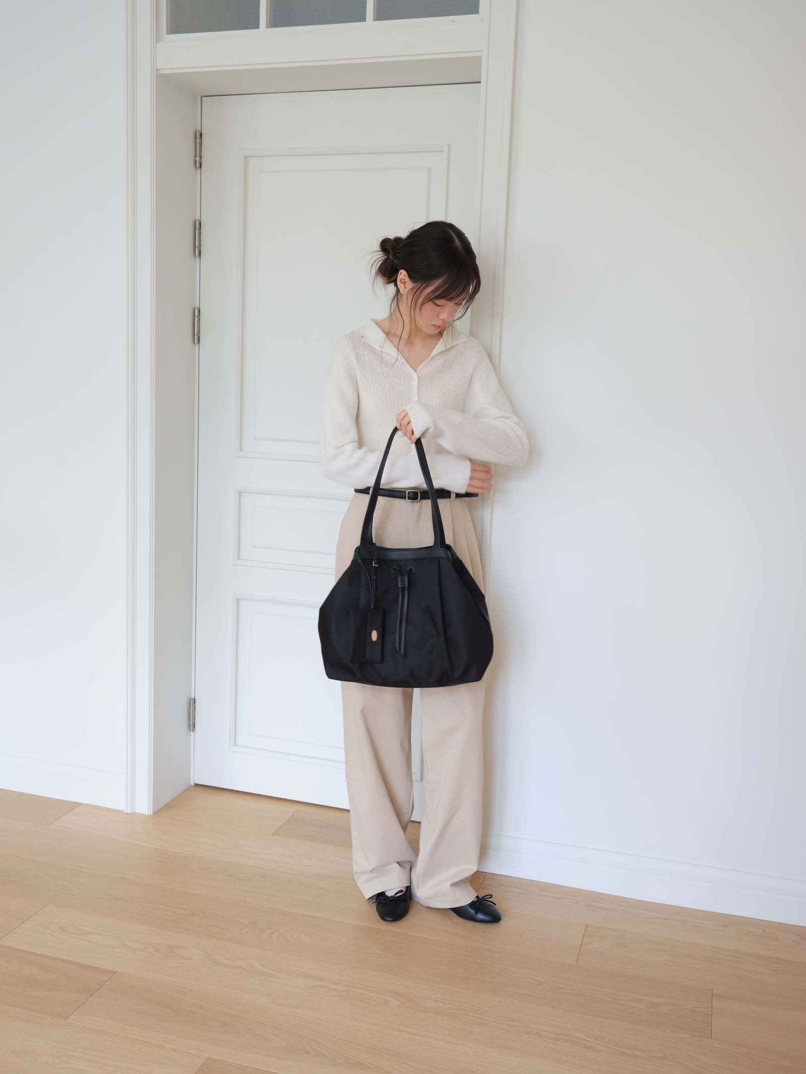 BOAT NYLON TOTE BAG_BLACK