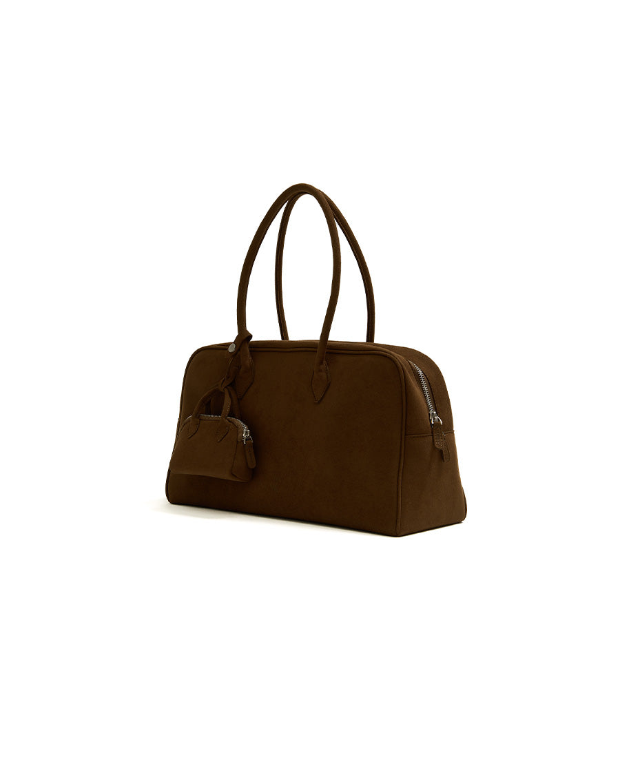SUEDE HUG BAG_BROWN