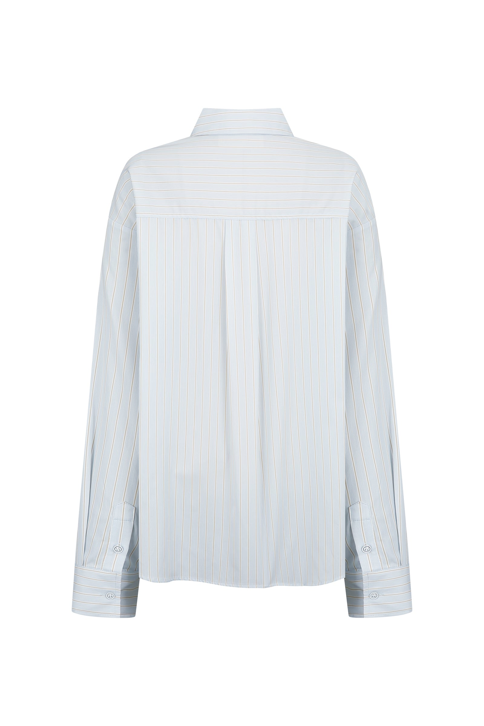 25SS BUTTON POINTED STRIPE SHIRT_BLUE