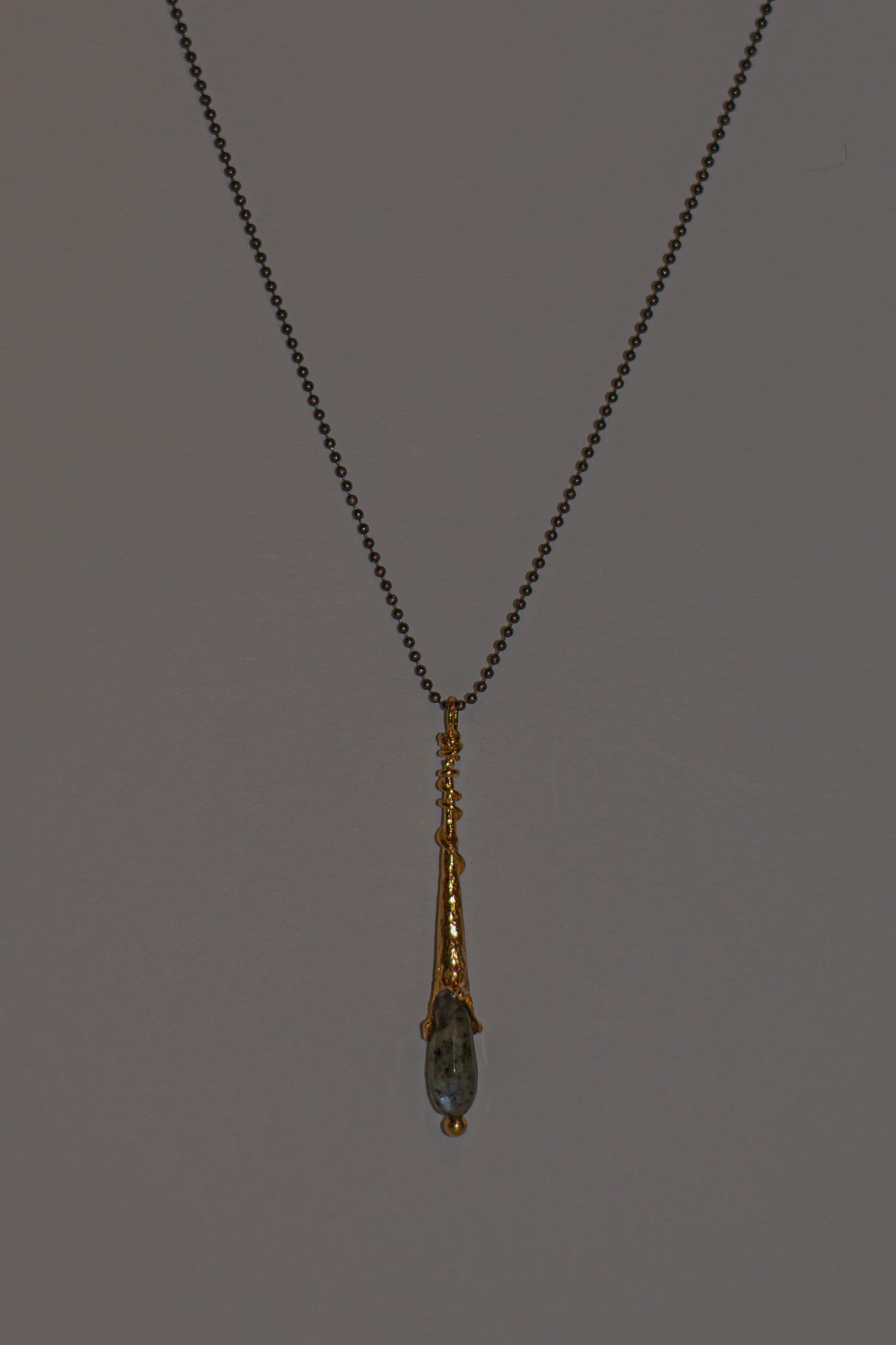 COLLIER PENDANT GOUTTE_VERSION ANTIQUE