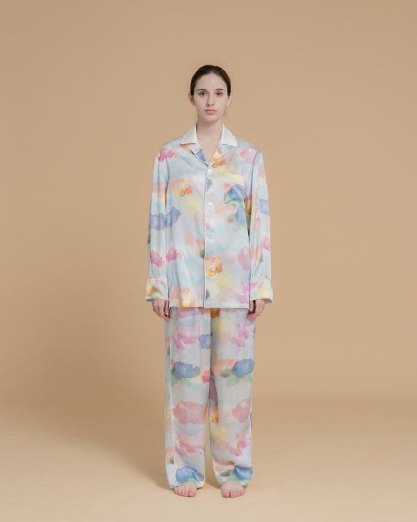 PYJAMA EN SOIE RAYONS DE SOLEIL_COLORÉ