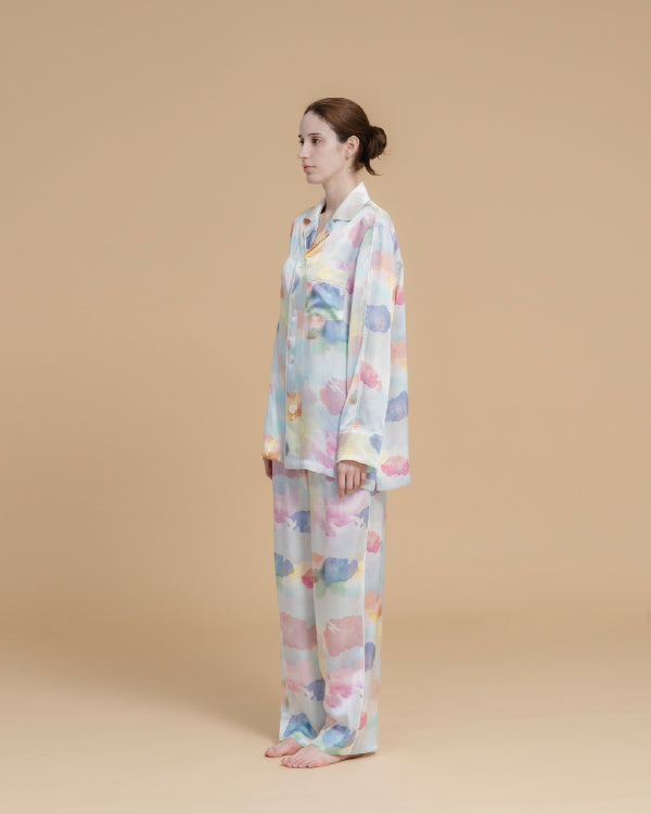 PYJAMA EN SOIE RAYONS DE SOLEIL_COLORÉ