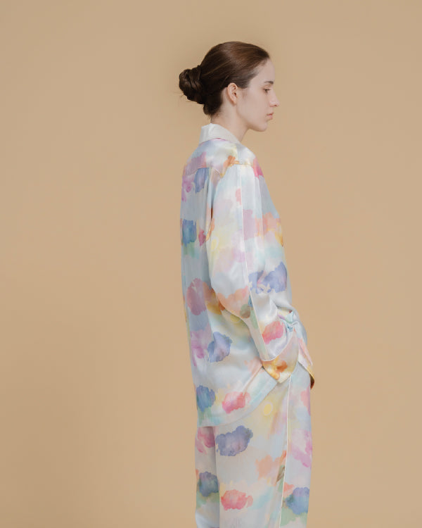 PYJAMA EN SOIE RAYONS DE SOLEIL_COLORÉ