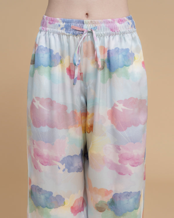 PYJAMA EN SOIE RAYONS DE SOLEIL_COLORÉ