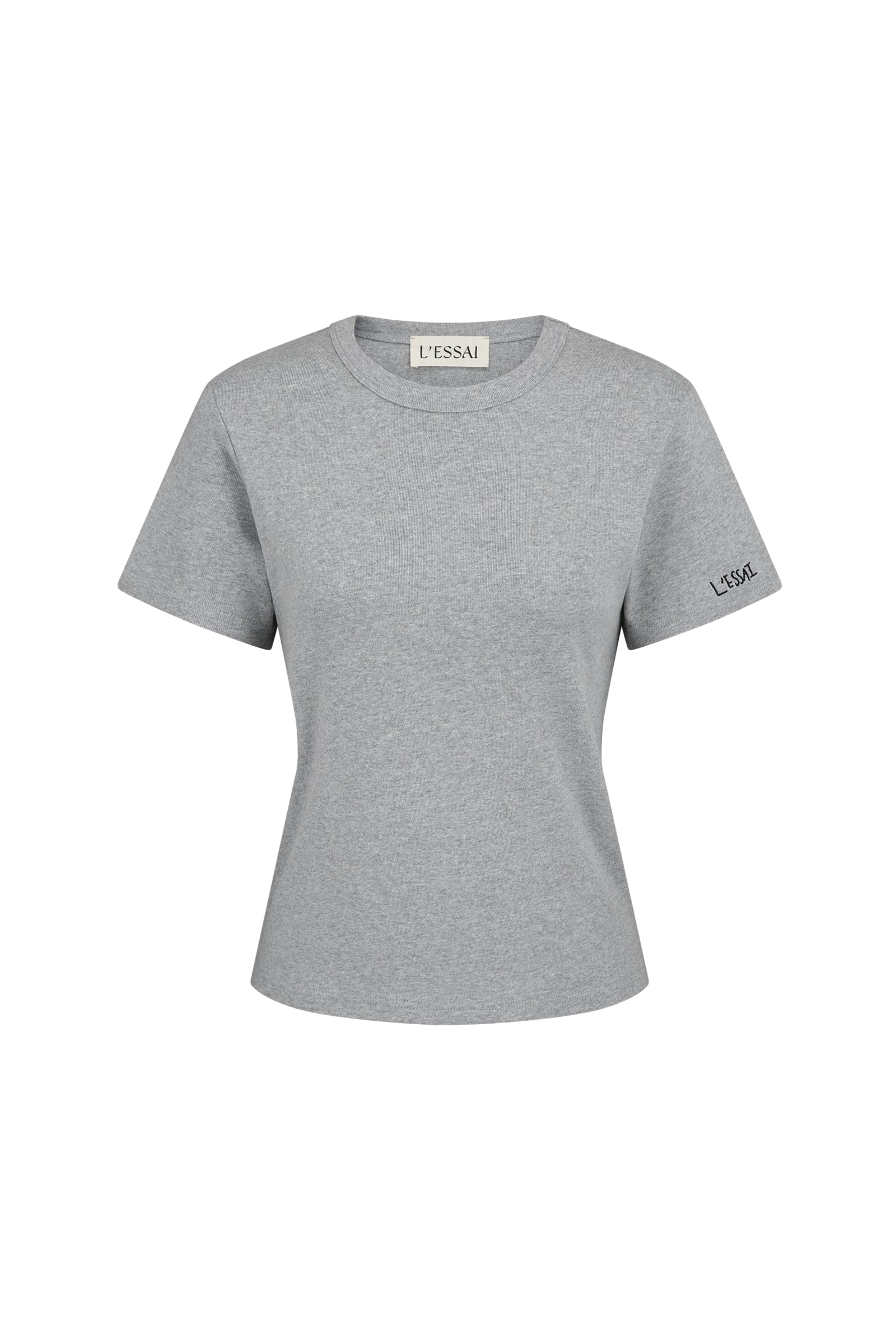 T-SHIRT BASIQUE EN COTON_GRIS