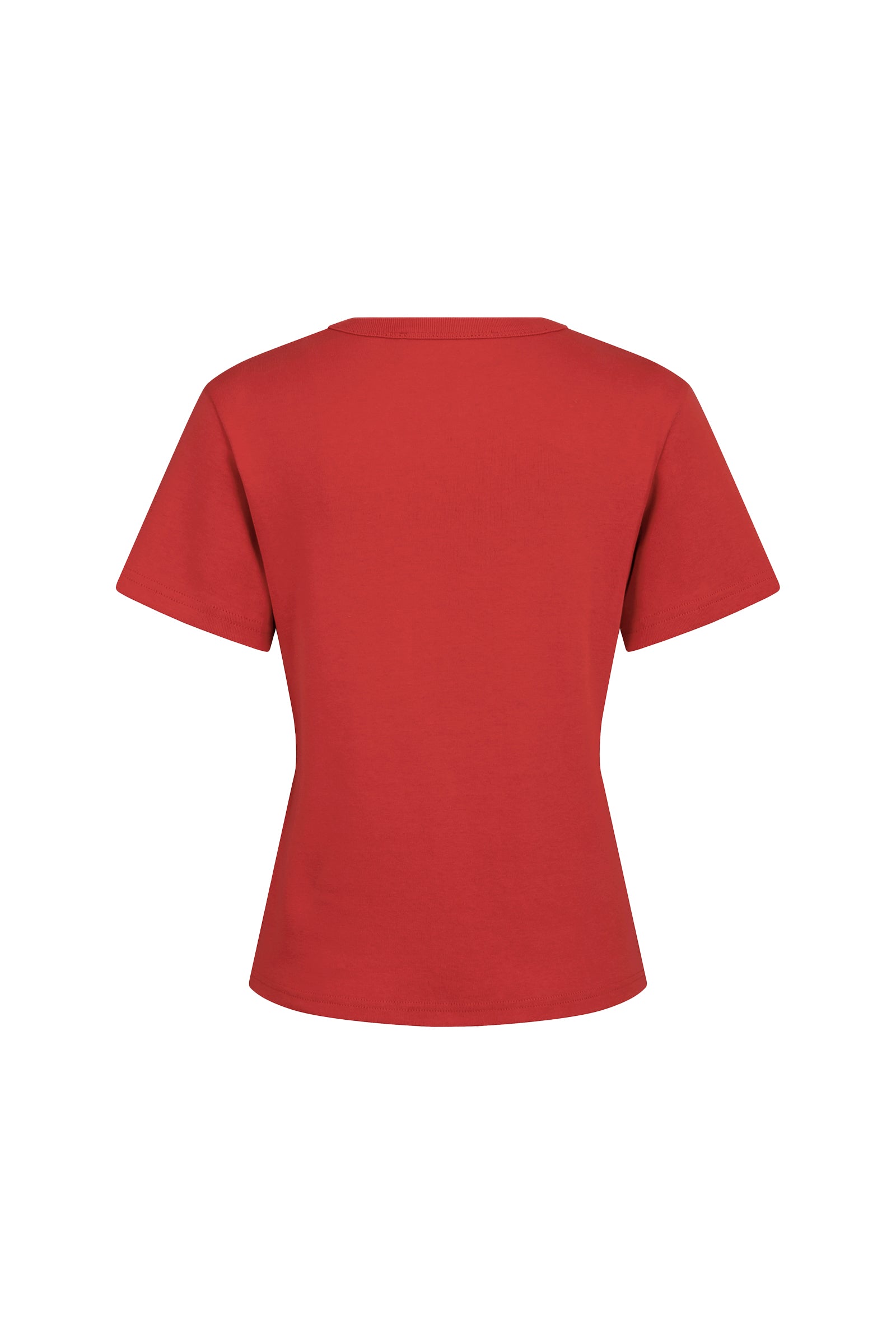 T-SHIRT BASIQUE EN COTON_ROUGE
