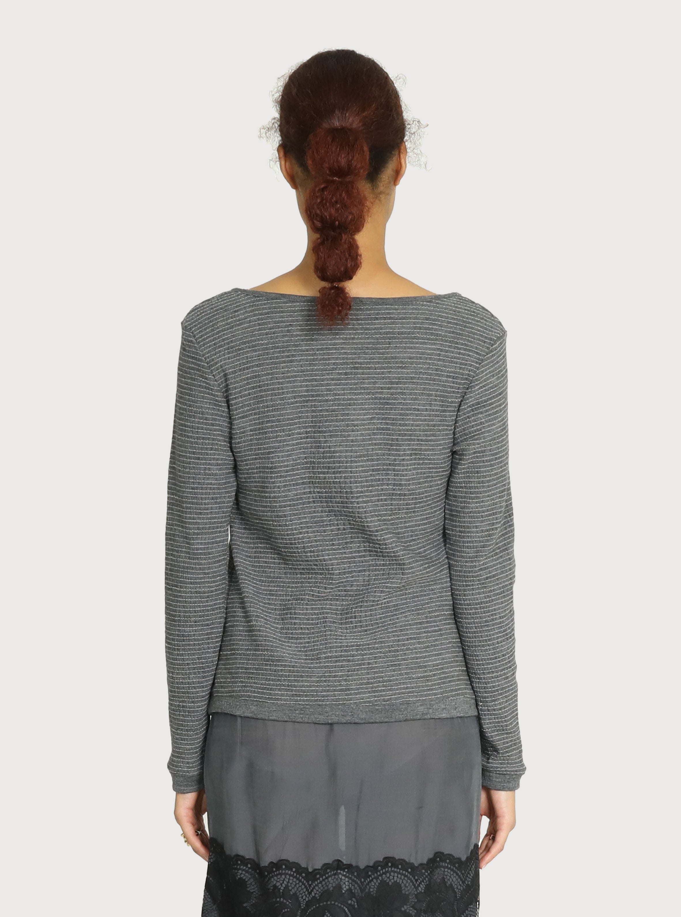 CRINKLY WOOL BALLERINA TOP_GREY