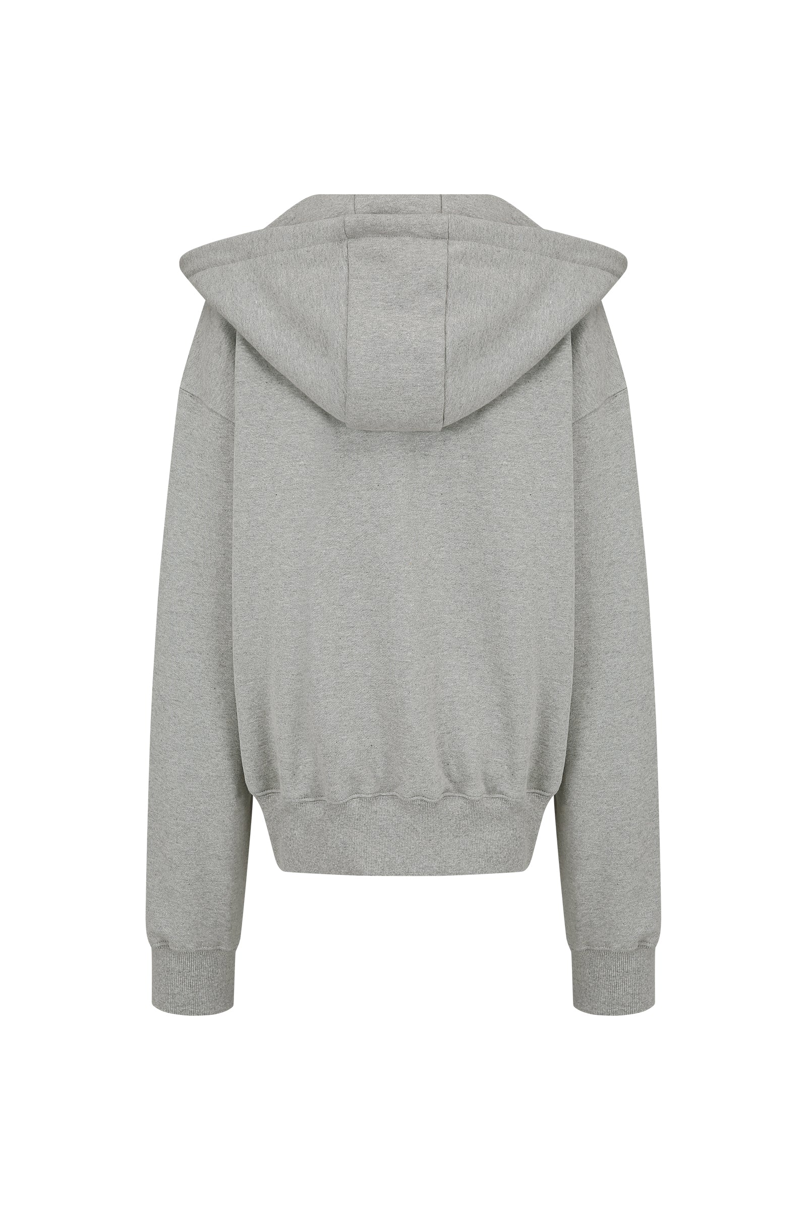 HOODIE OVERSIZE À CAPUCHE DÉTACHABLE EN COTON_GRIS