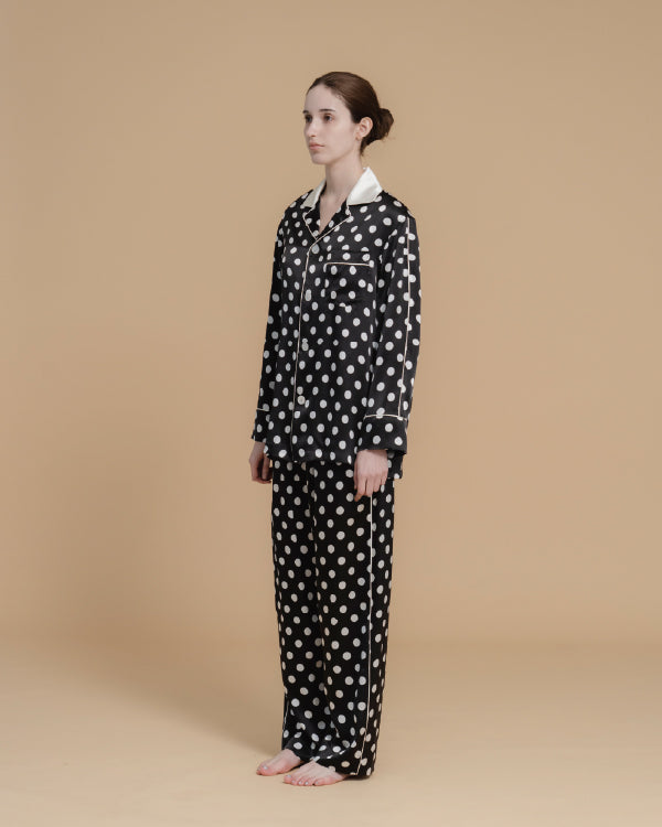 PYJAMA EN SOIE À POIS_POIS