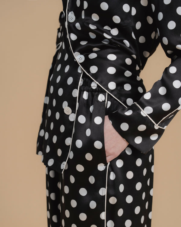 PYJAMA EN SOIE À POIS_POIS