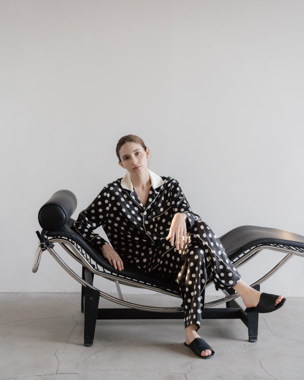 PYJAMA EN SOIE À POIS_POIS