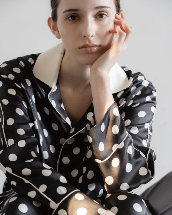 PYJAMA EN SOIE À POIS_POIS