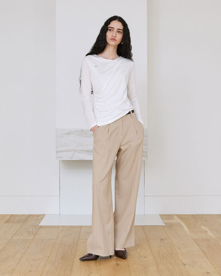 T-SHIRT DRAPÉ_BLANC