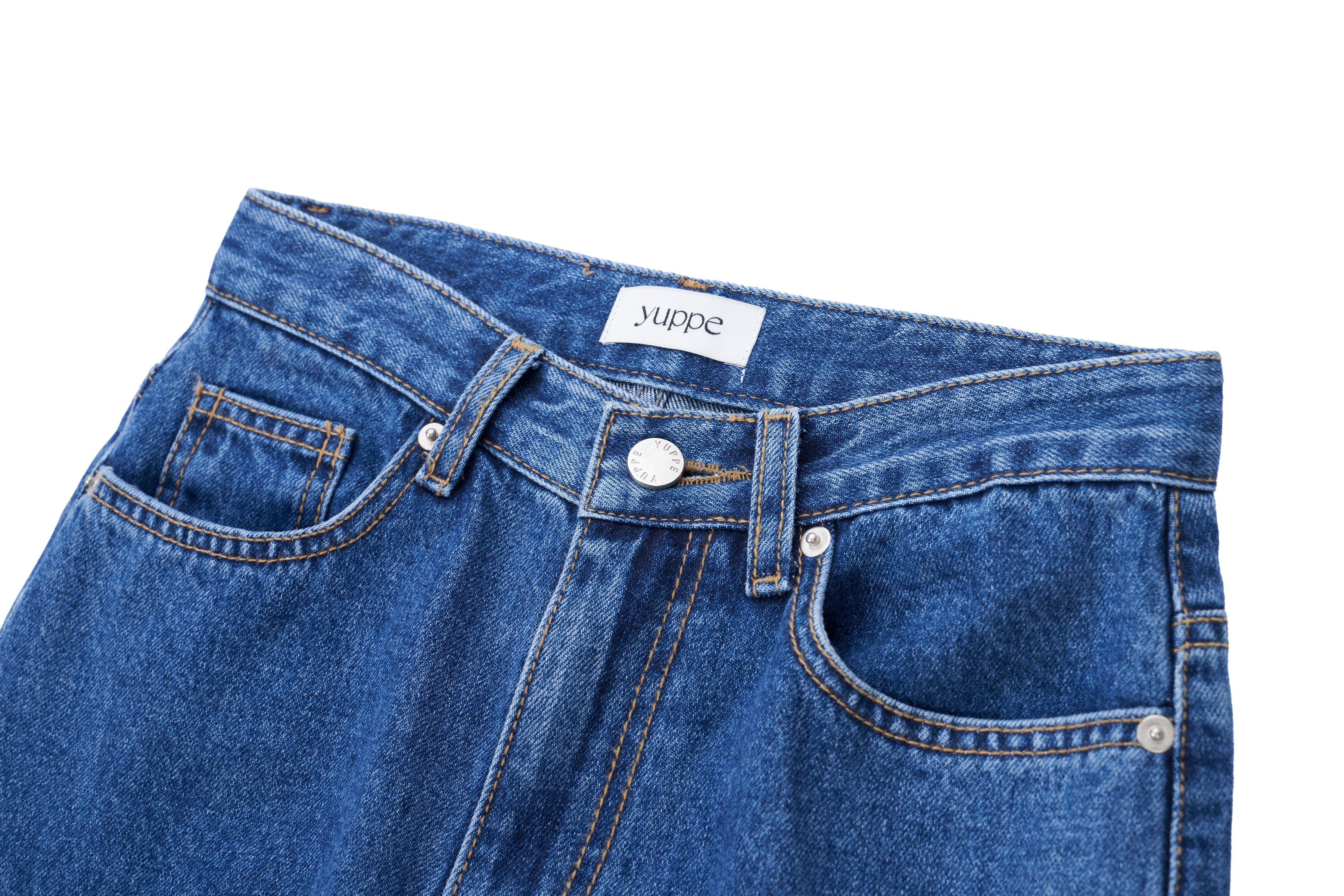 SLIT DENIM PANTS_BLUE