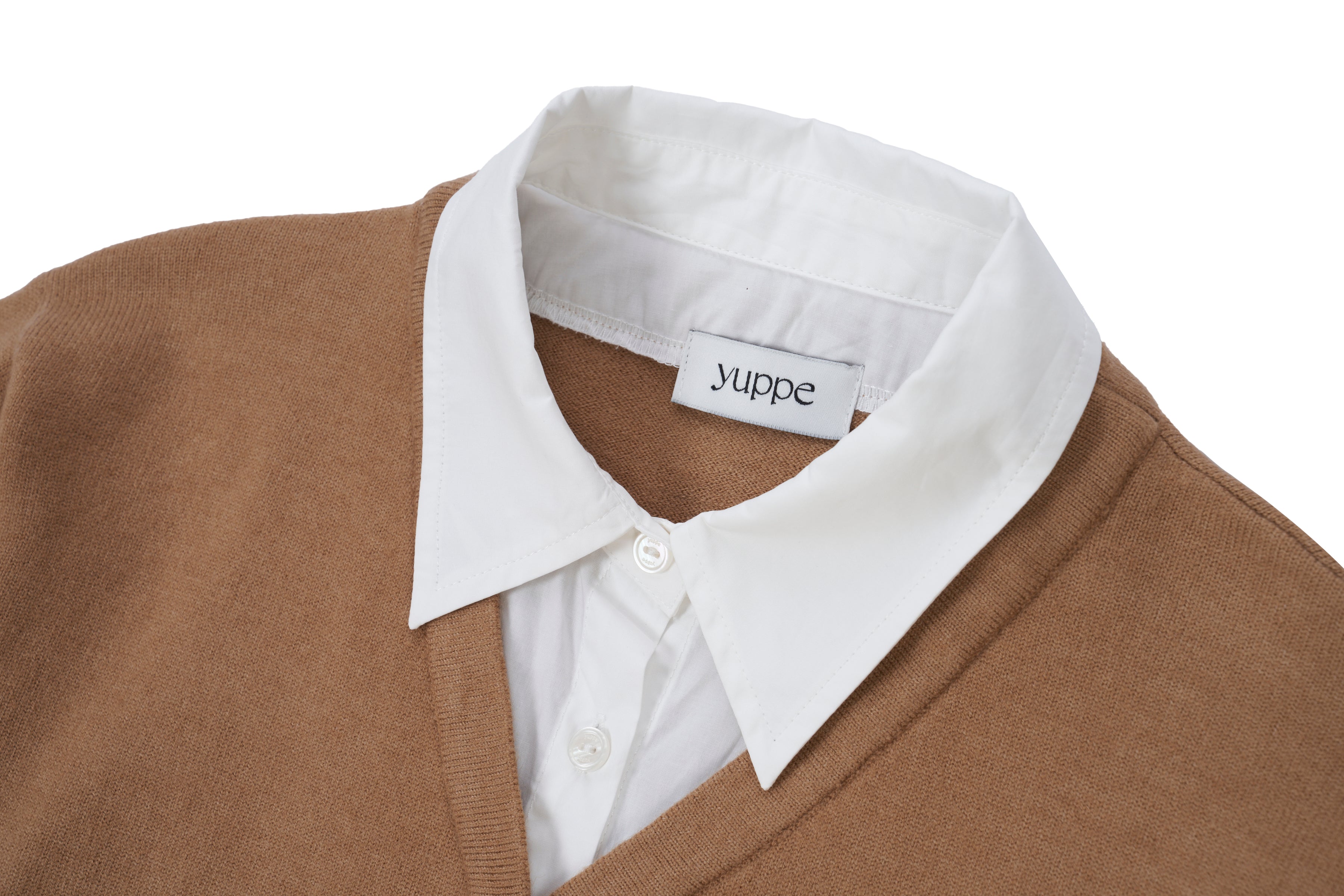 CARDIGAN COL CHEMISE_BEIGE