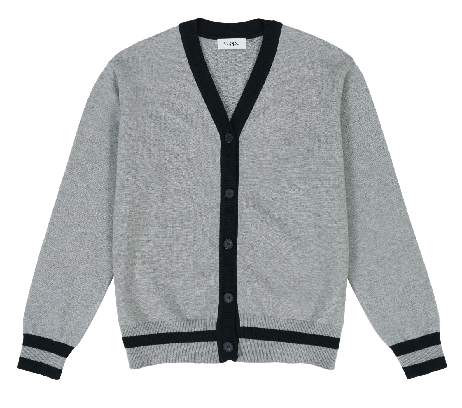 COLOR CARDIGAN_GRAY BLACK
