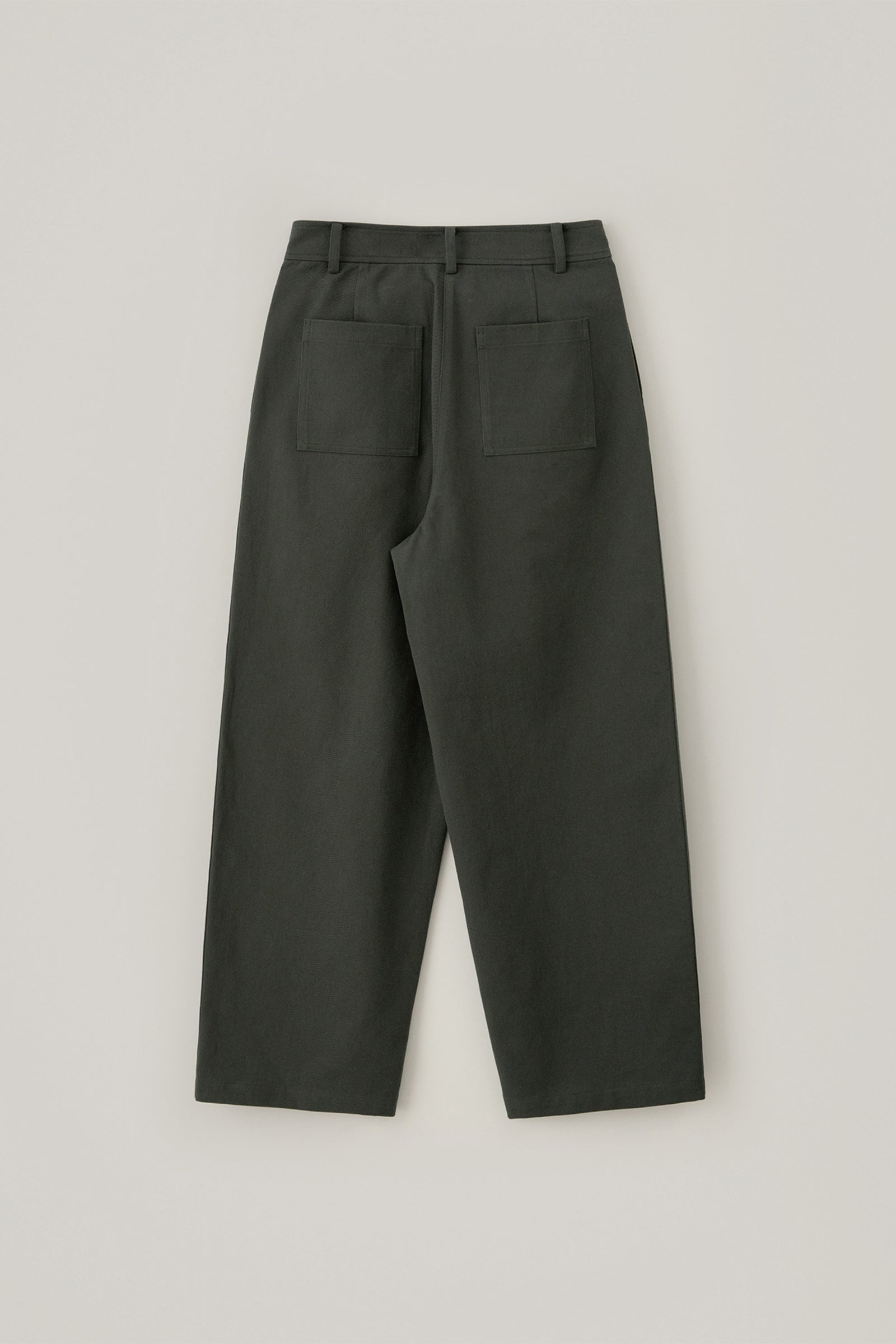 CAMO COTTON WIDE PANTS_CHARCOAL