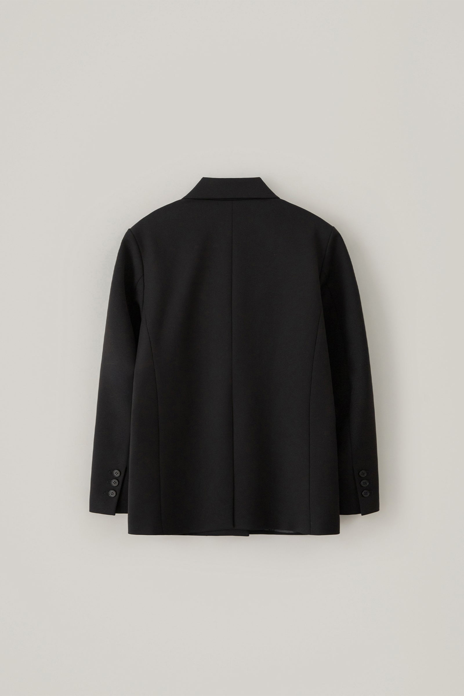 DOUBLE BREASTED OVERSIZED JACKET_BLACK