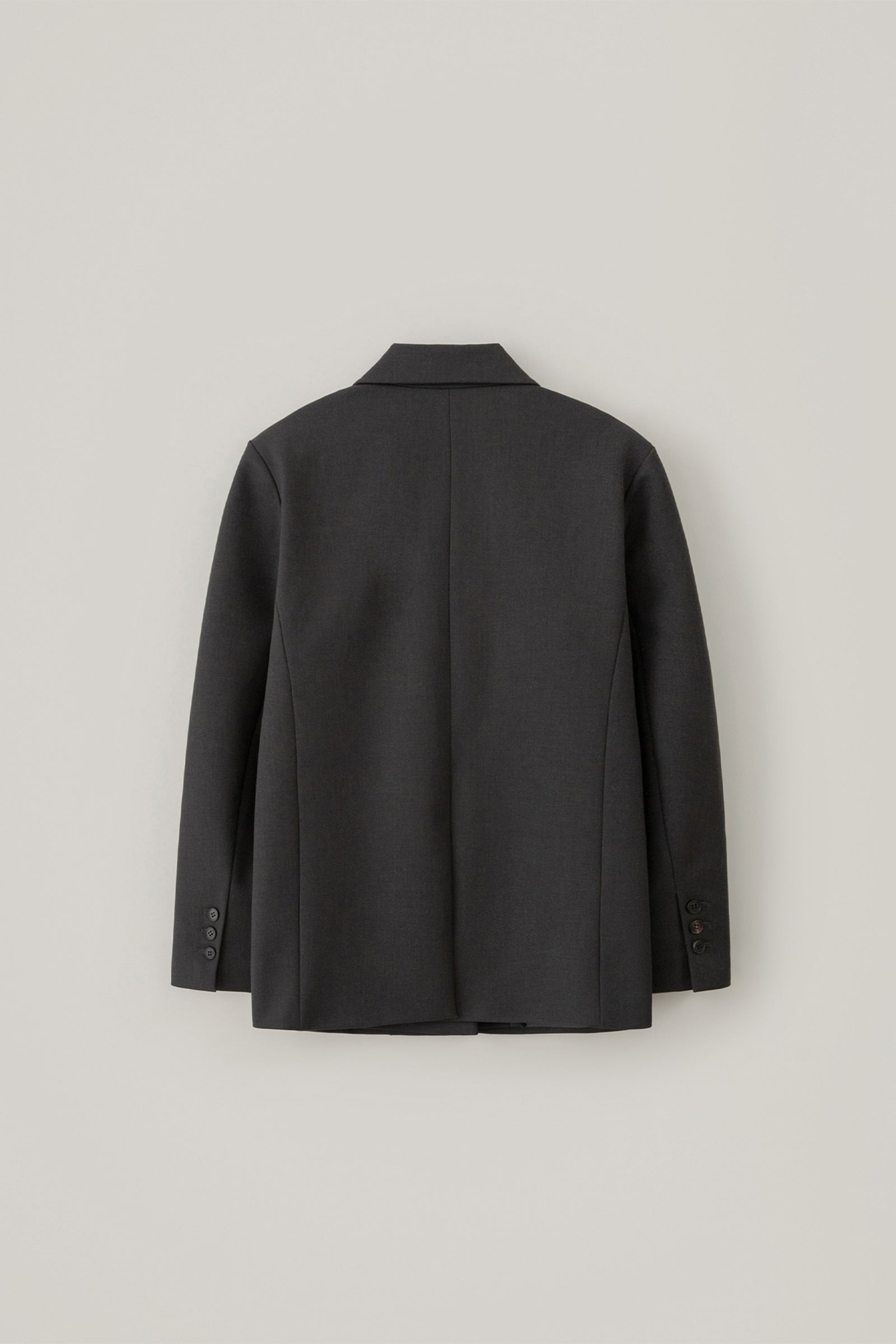 DOUBLE BREASTED OVERSIZED JACKET_CHARCOAL