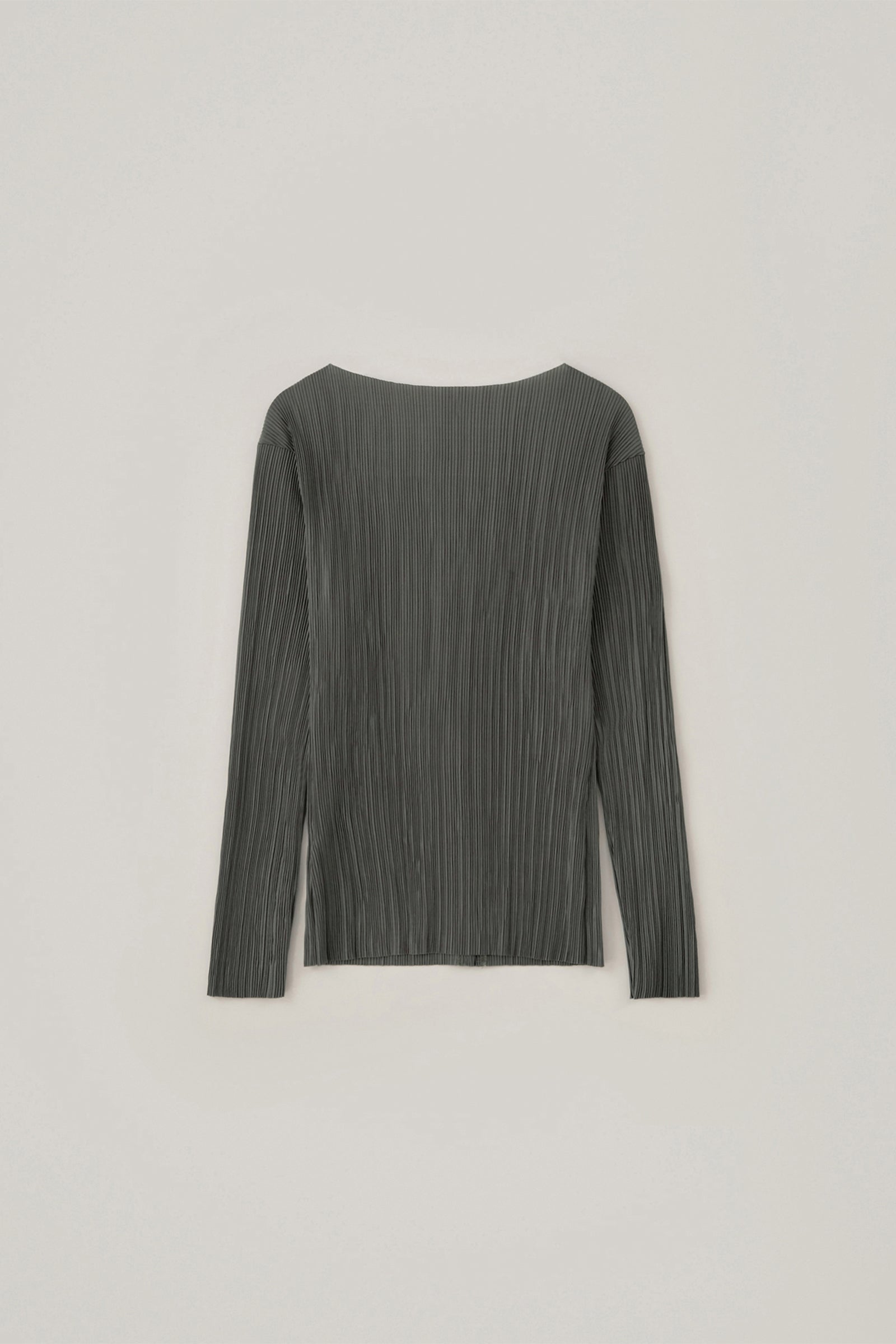 PLEATS CARDIGAN_CHARCOAL