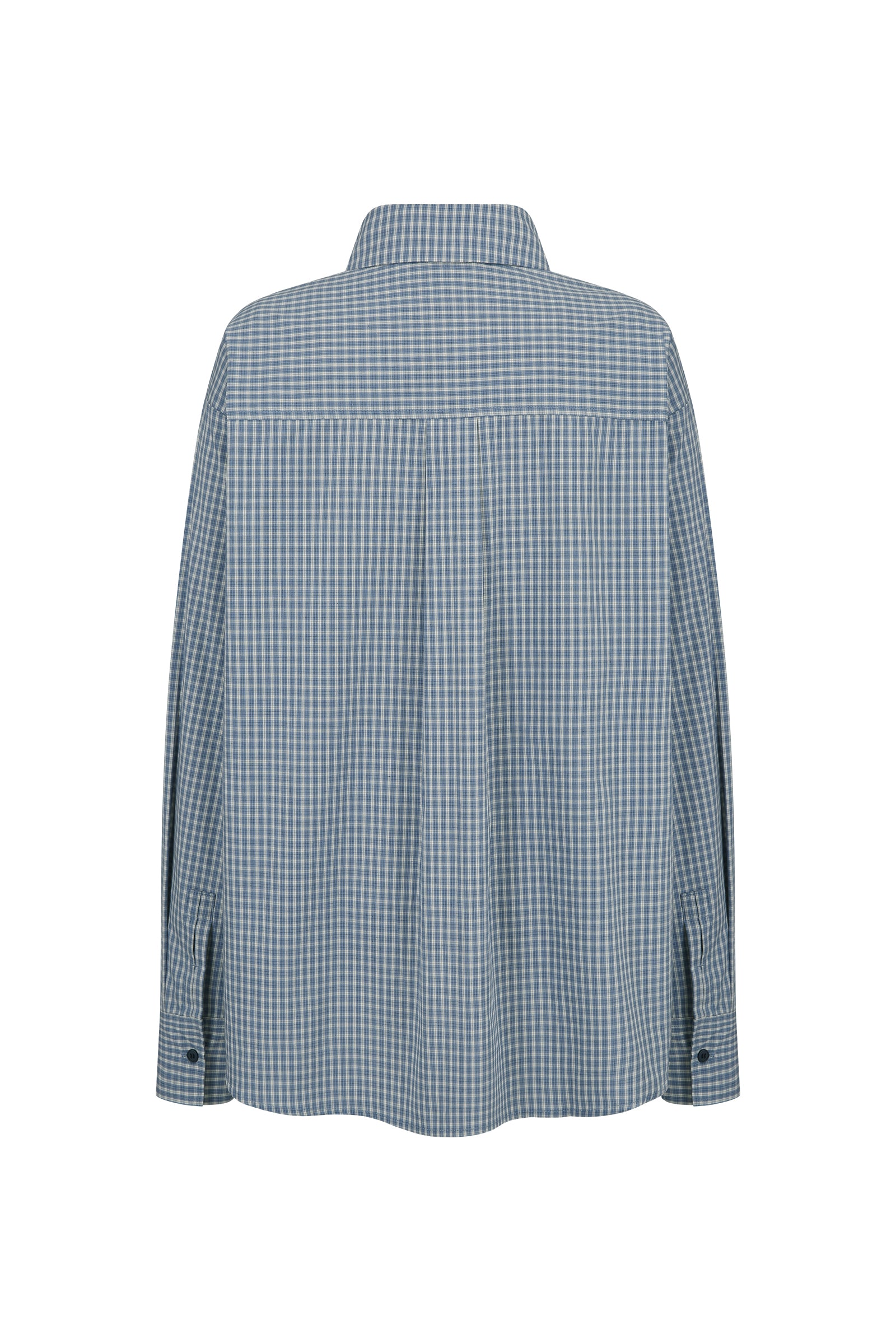 CHEMISE À CARREAUX BRODÉE_BLEU