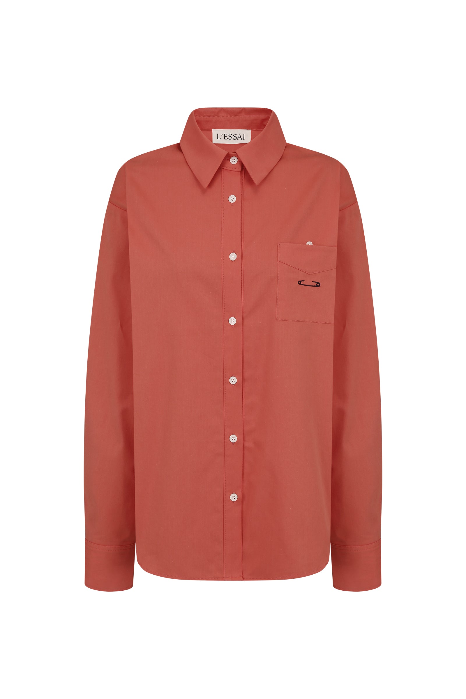 CHEMISE BRODÉE CLASSIQUE_ROUGE PROFOND