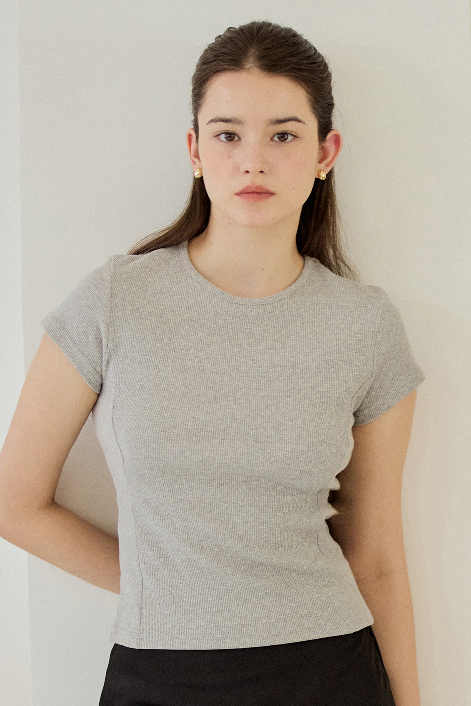 TEE-SHIRT FLEURI_GRIS