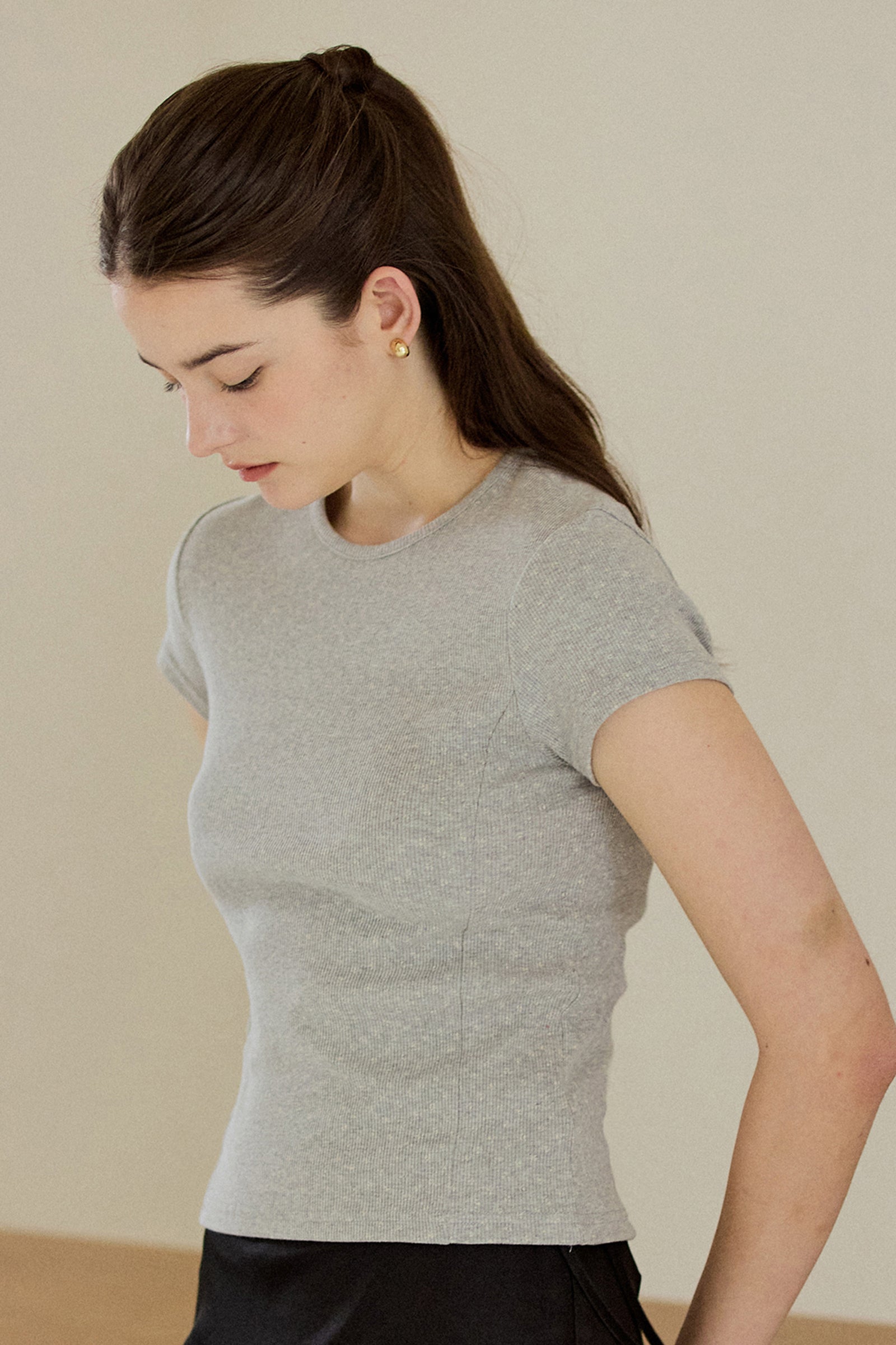 TEE-SHIRT FLEURI_GRIS