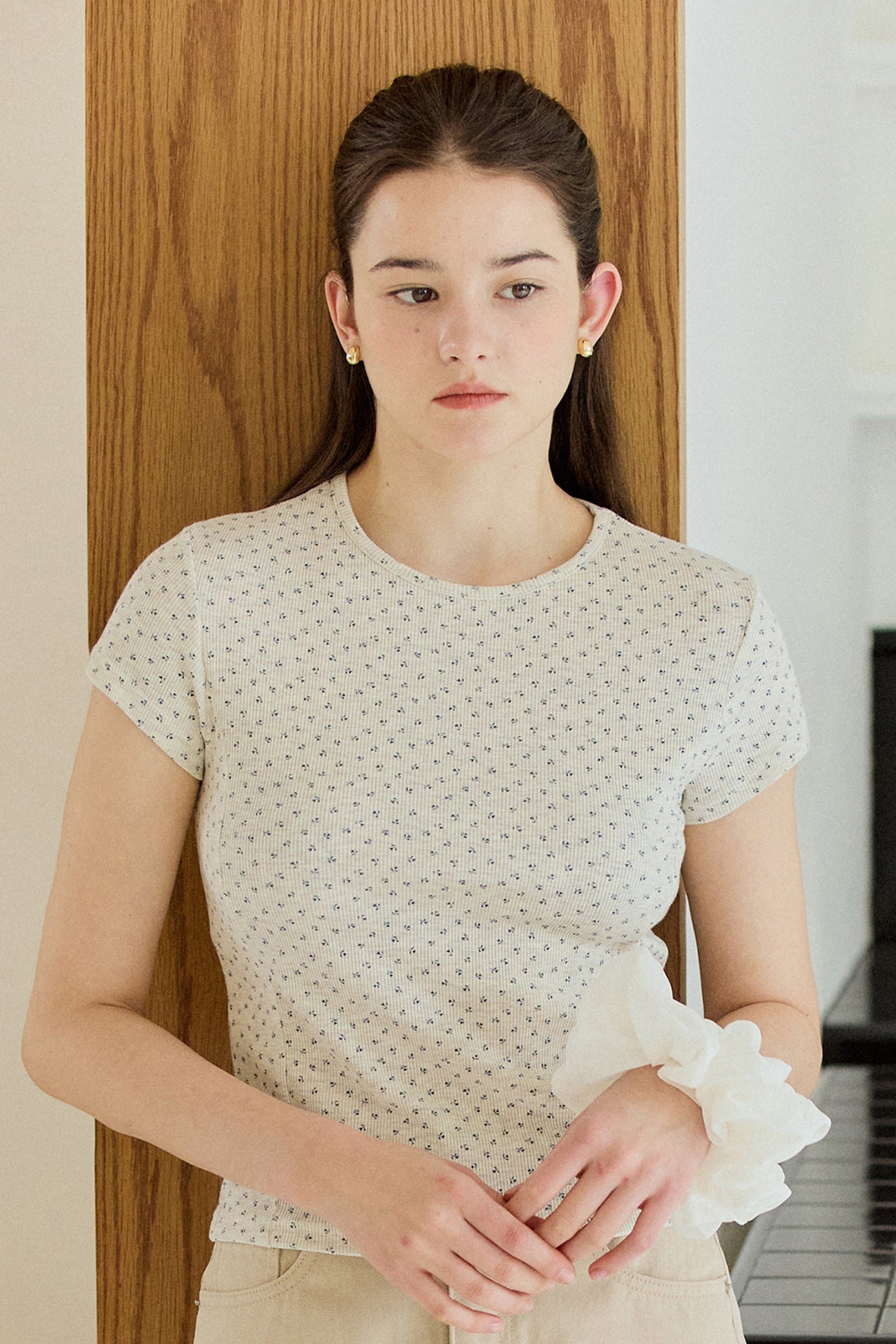 FLOWER CAP T-SHIRT_OATMEAL