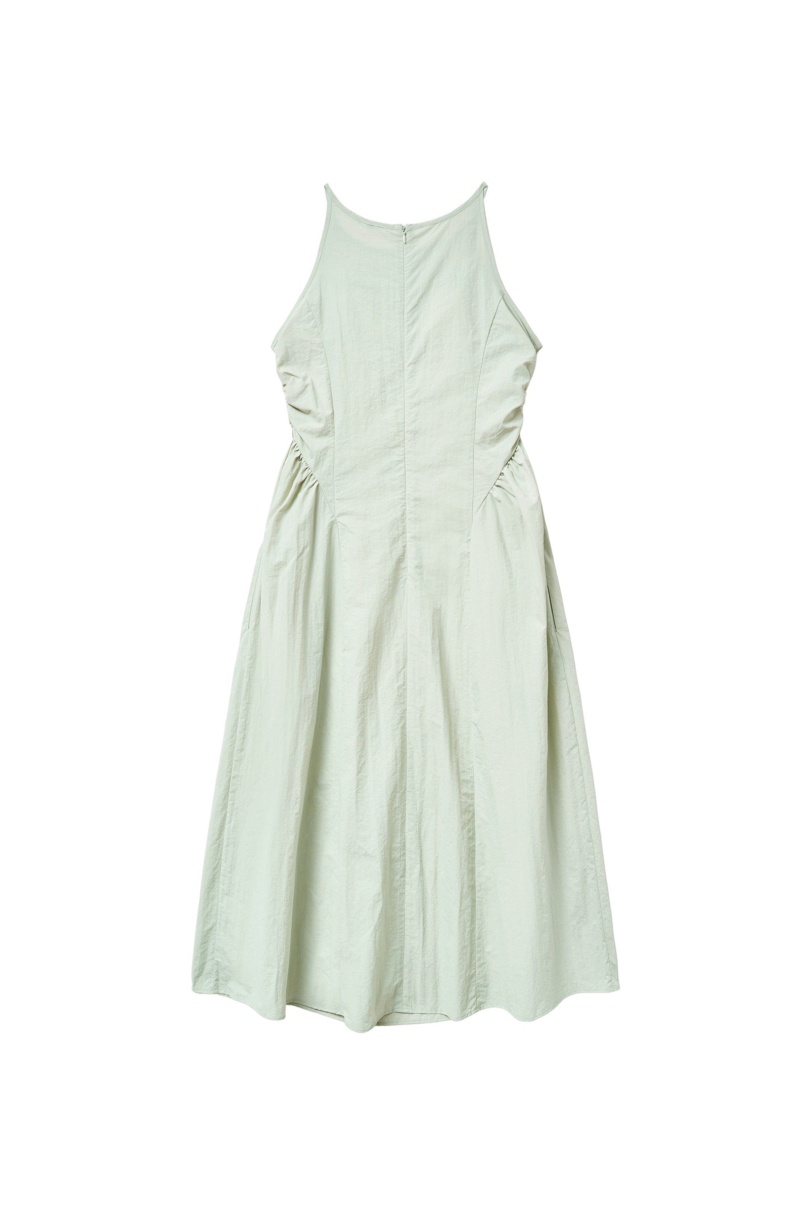 HALTERNECK MAIS PUFF SLEEVE DRESS_MINT