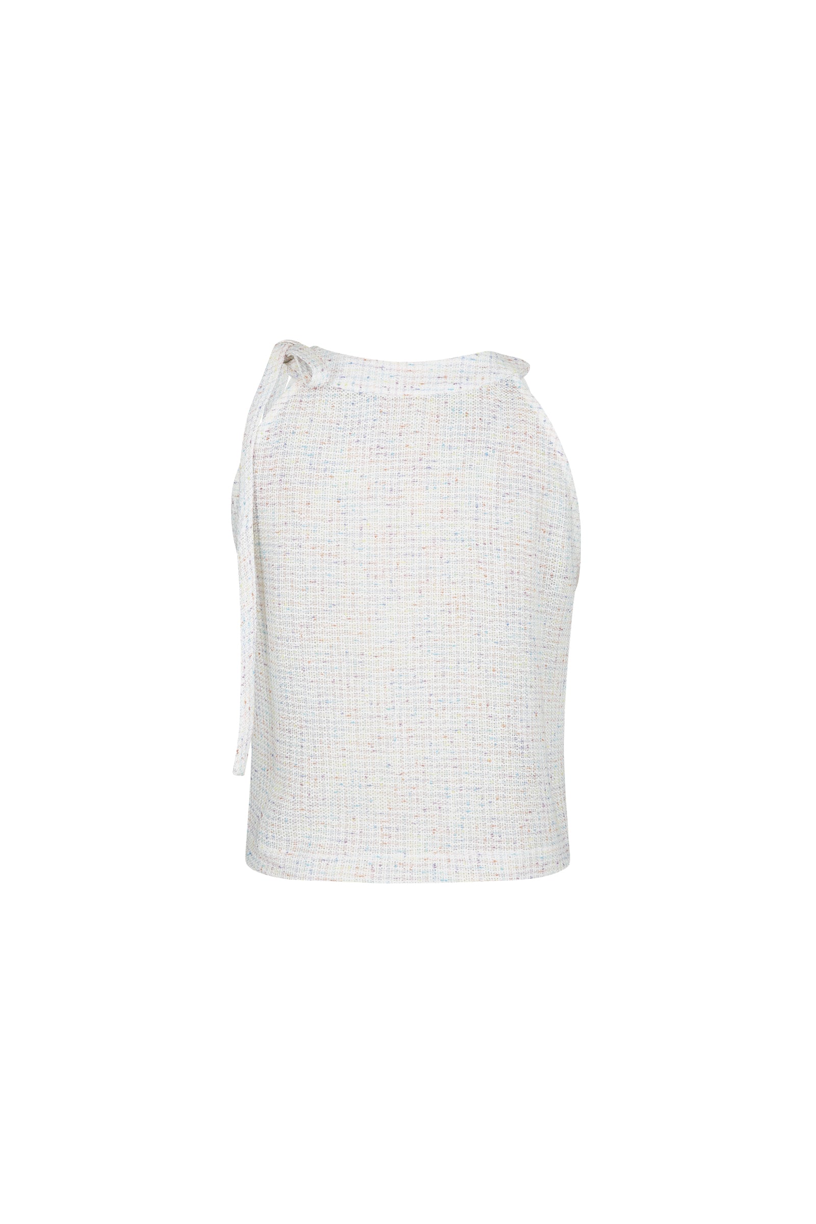 DÉBARDEUR EN TWEED SANS MANCHES_BLANC