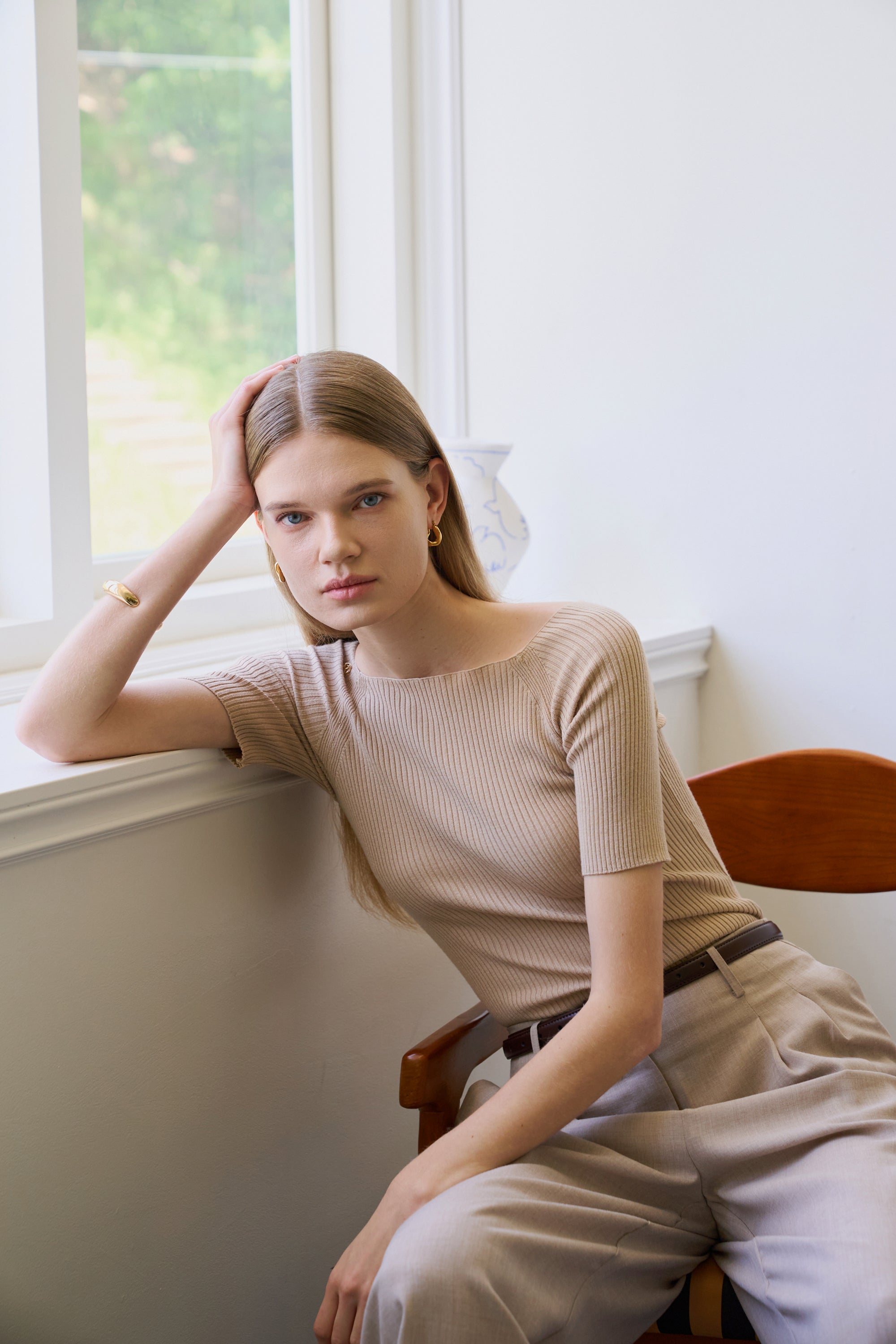 PULL EN MAILLE À ÉPAULES DÉNUDÉES 2-EN-1_BEIGE