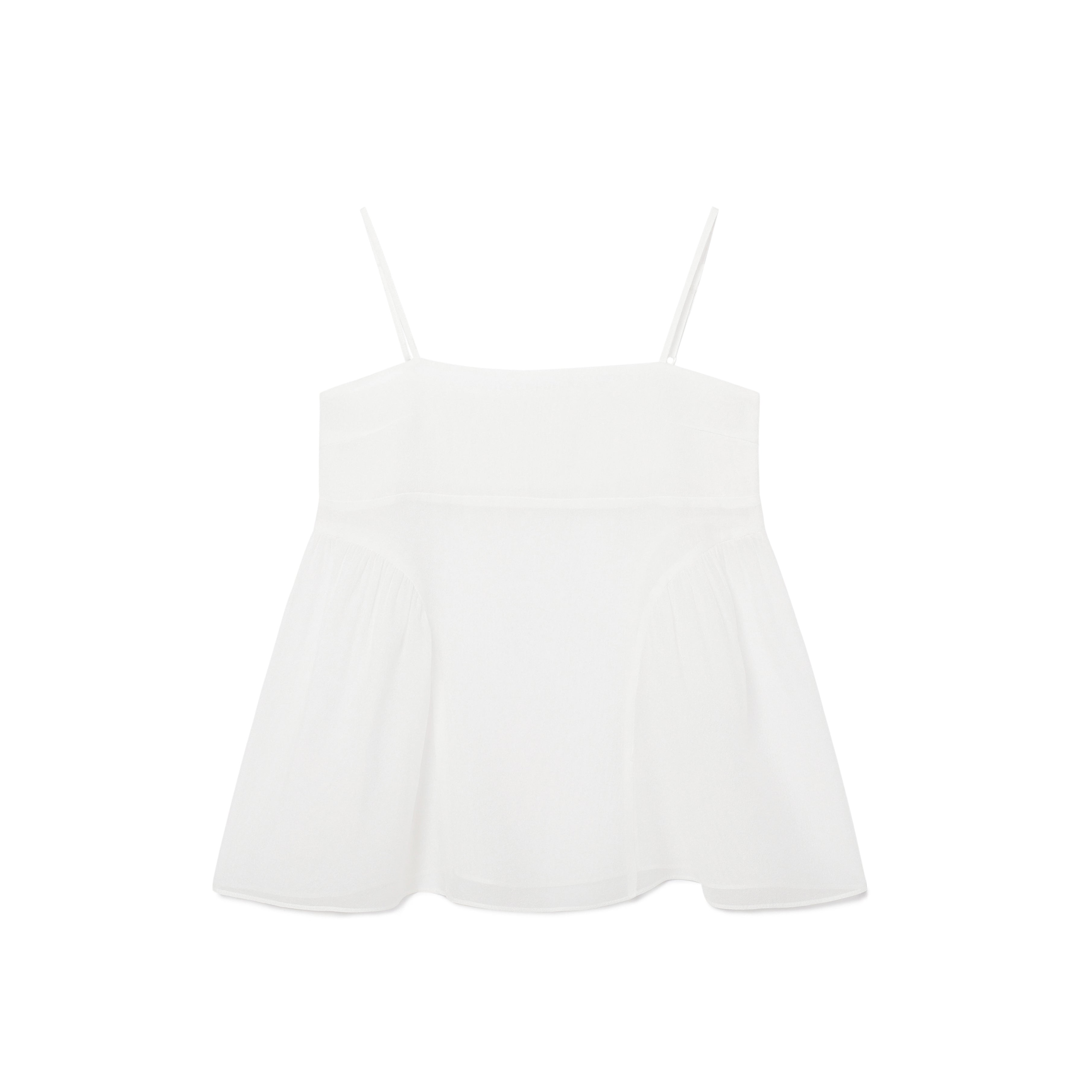 ORGANZA SIDE PUFF BLOUSE_WHITE