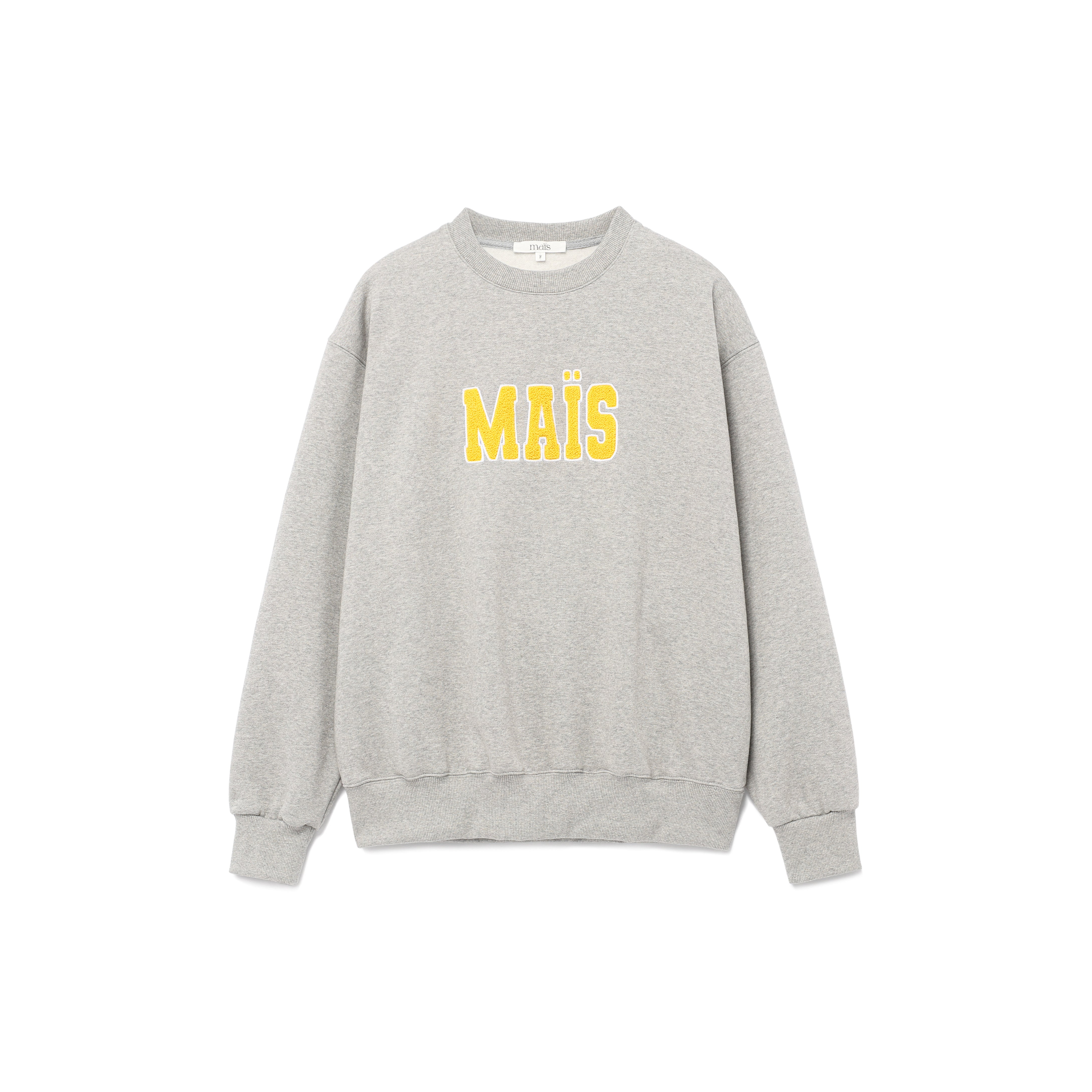 MAIS BOUCLE LOGO SWEAT SHIRT_GREY