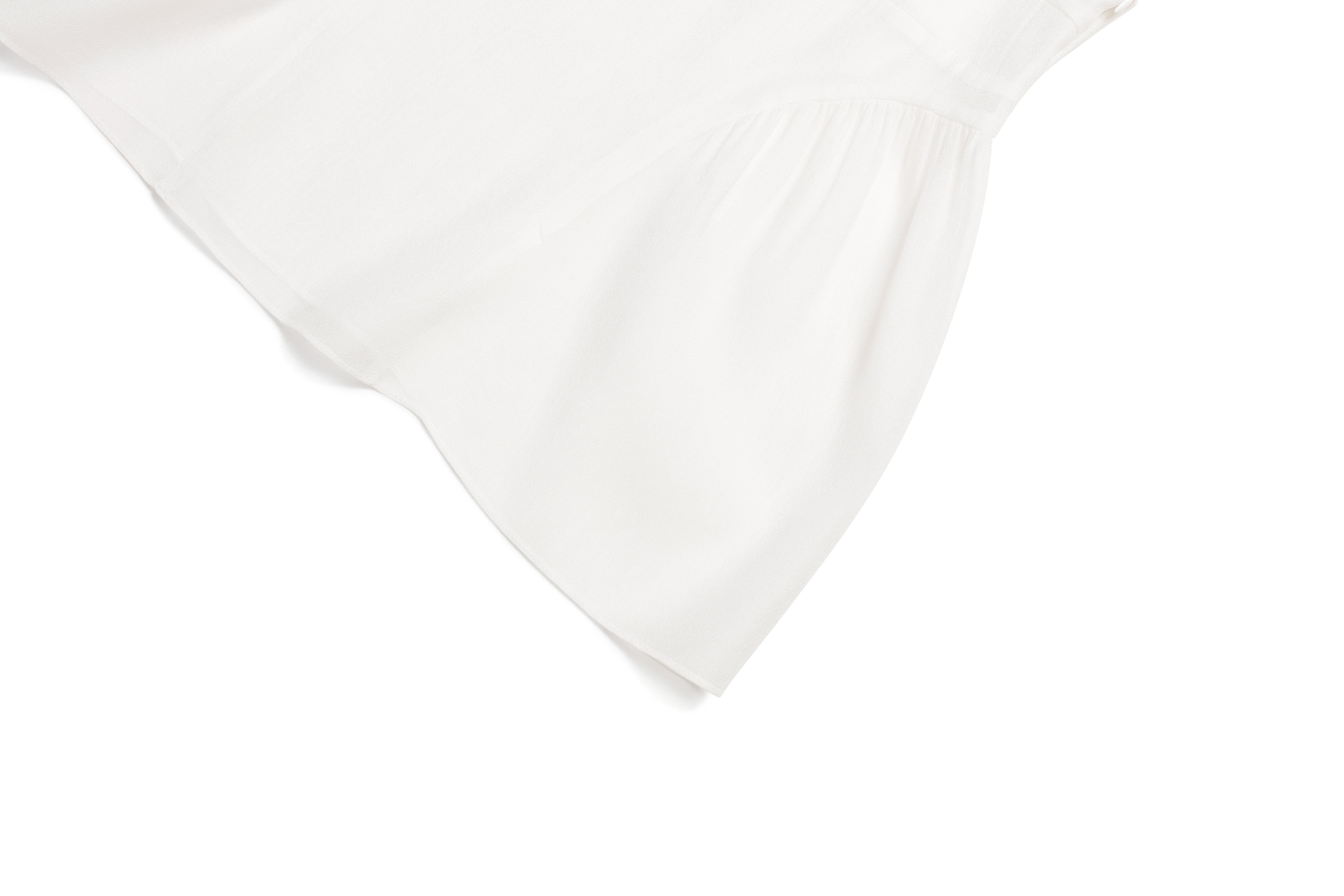 ORGANZA SIDE PUFF BLOUSE_WHITE