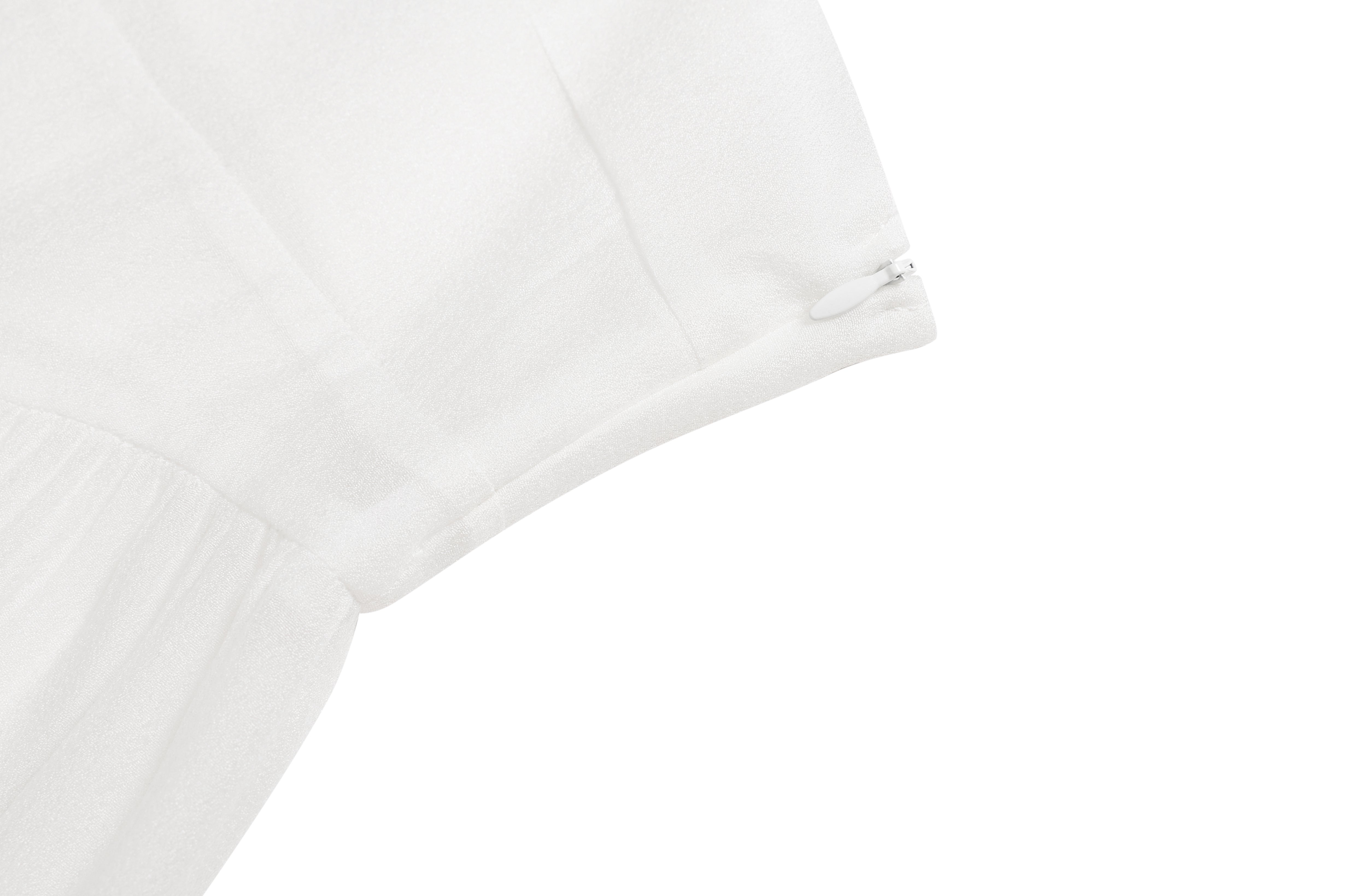 ORGANZA SIDE PUFF BLOUSE_WHITE