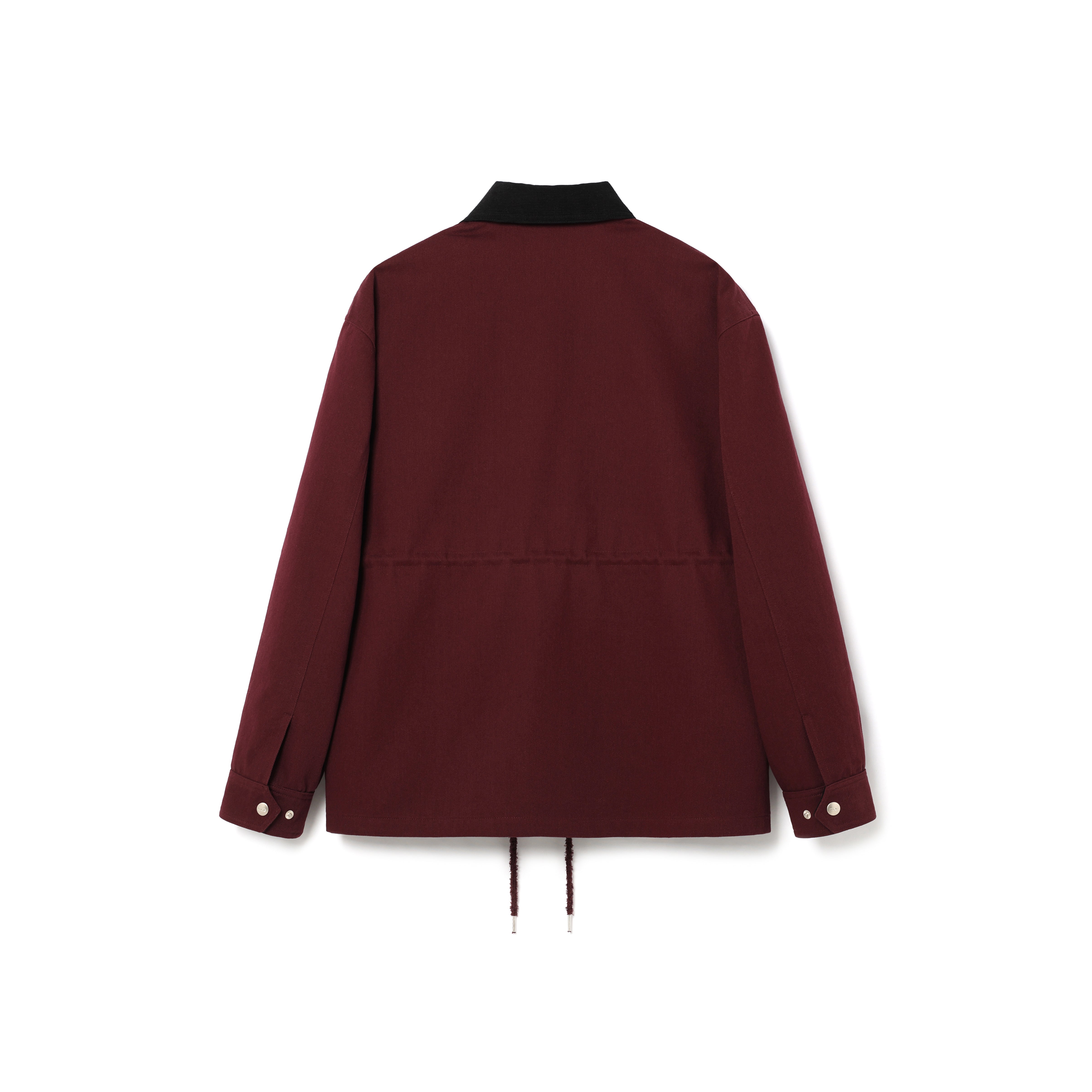 STRING COTTON TWILL FIELD JACKET_BURGUNDY