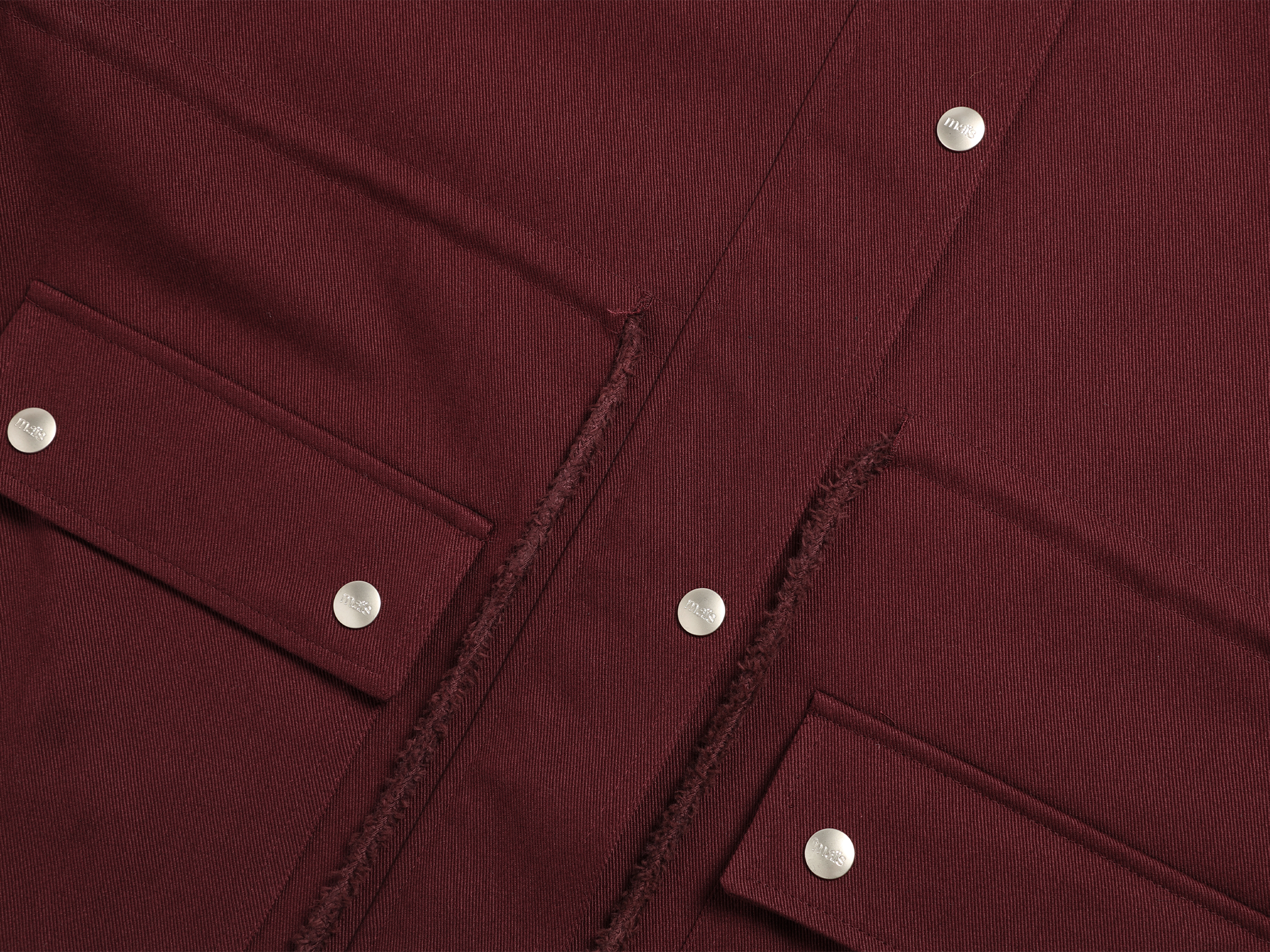 STRING COTTON TWILL FIELD JACKET_BURGUNDY