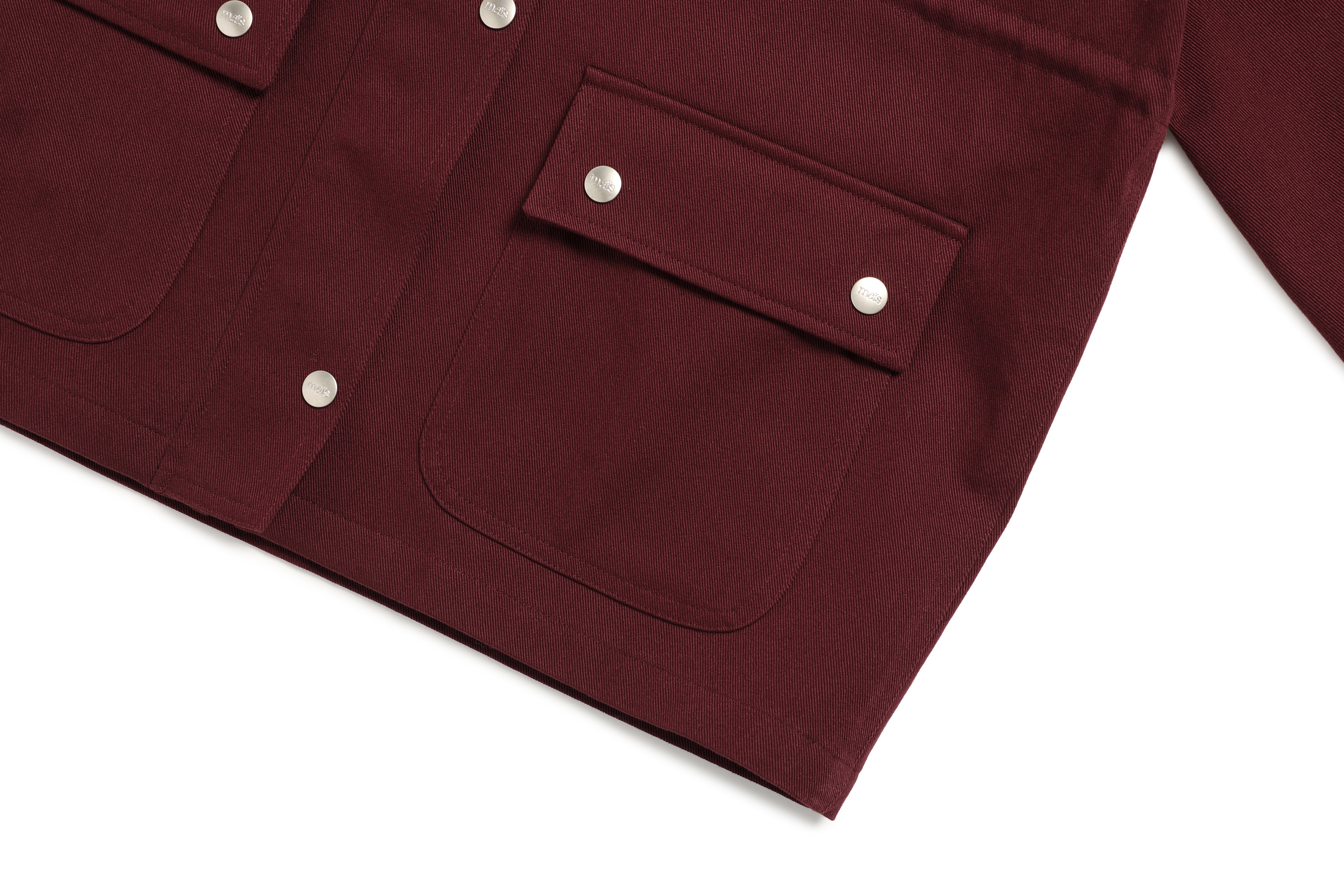 STRING COTTON TWILL FIELD JACKET_BURGUNDY