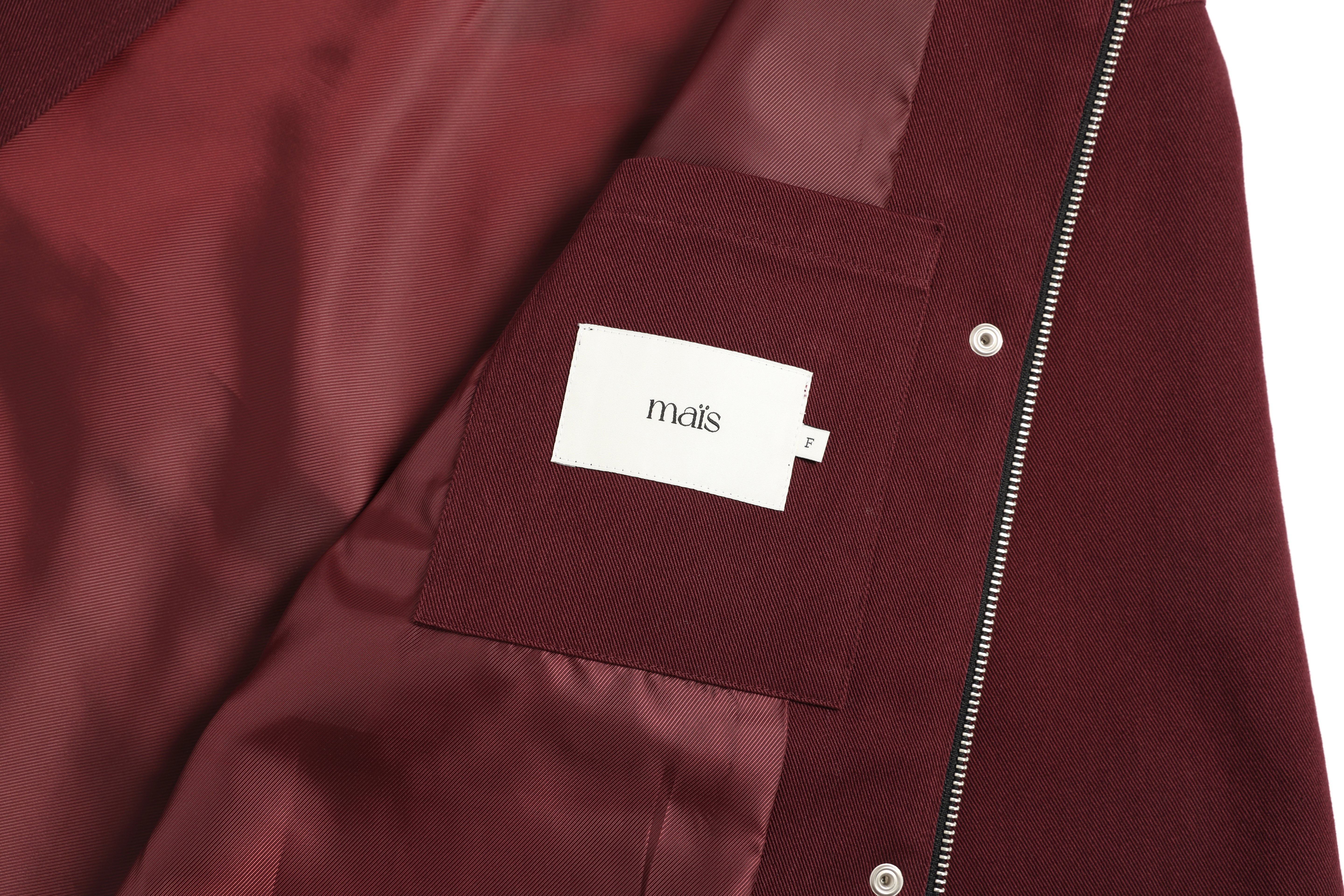 STRING COTTON TWILL FIELD JACKET_BURGUNDY