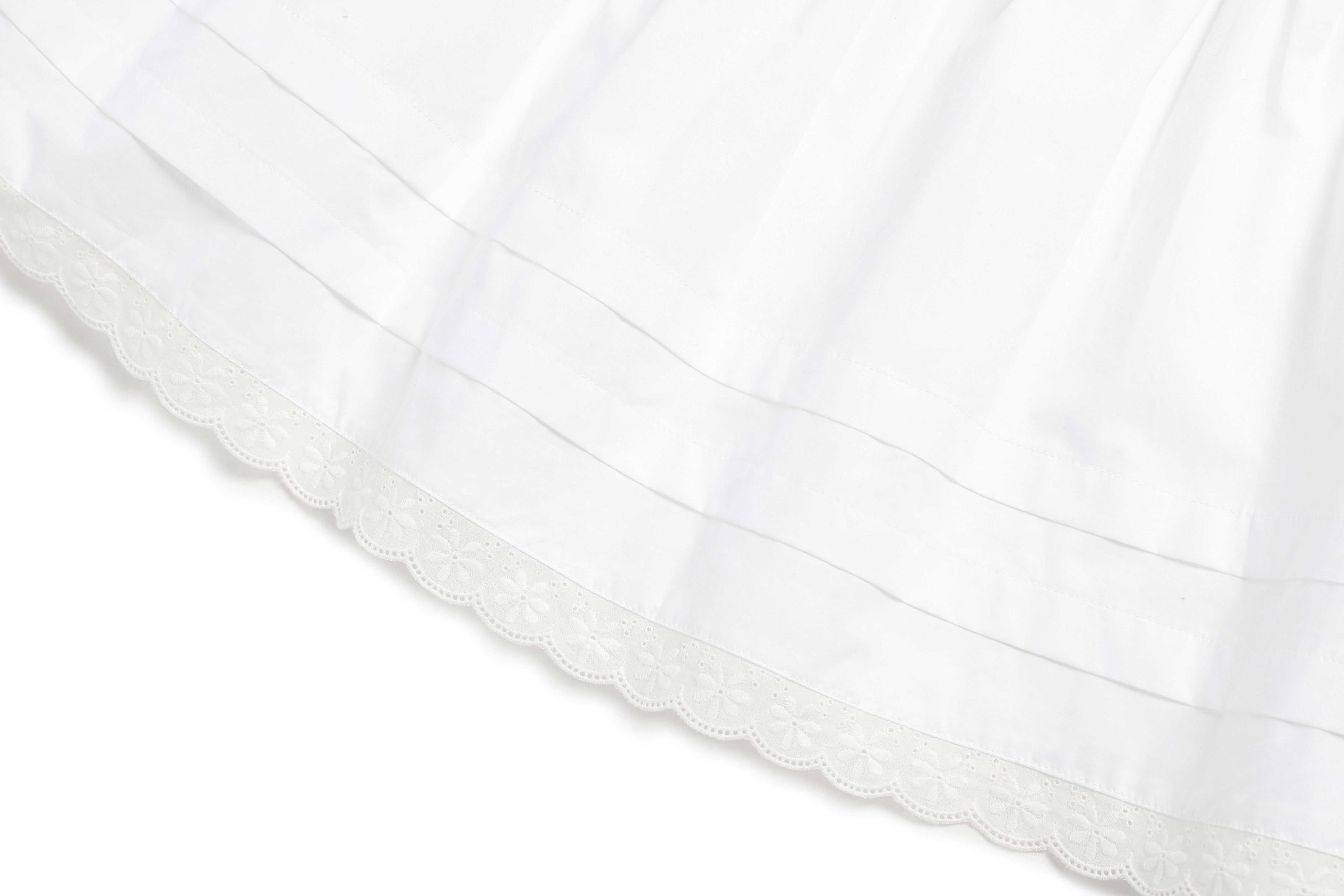 BACK OPEN LACE SHIRRING DRESS_WHITE