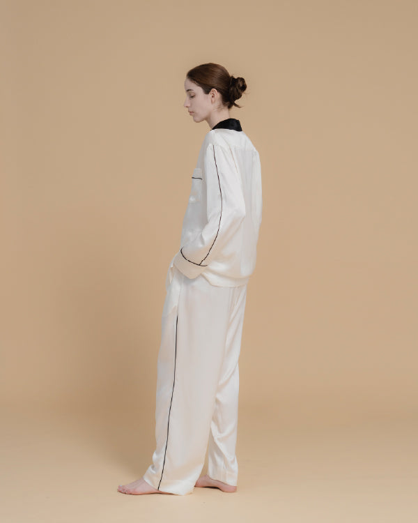 IVORY WHISPER SILK PAJAMAS_IVORY