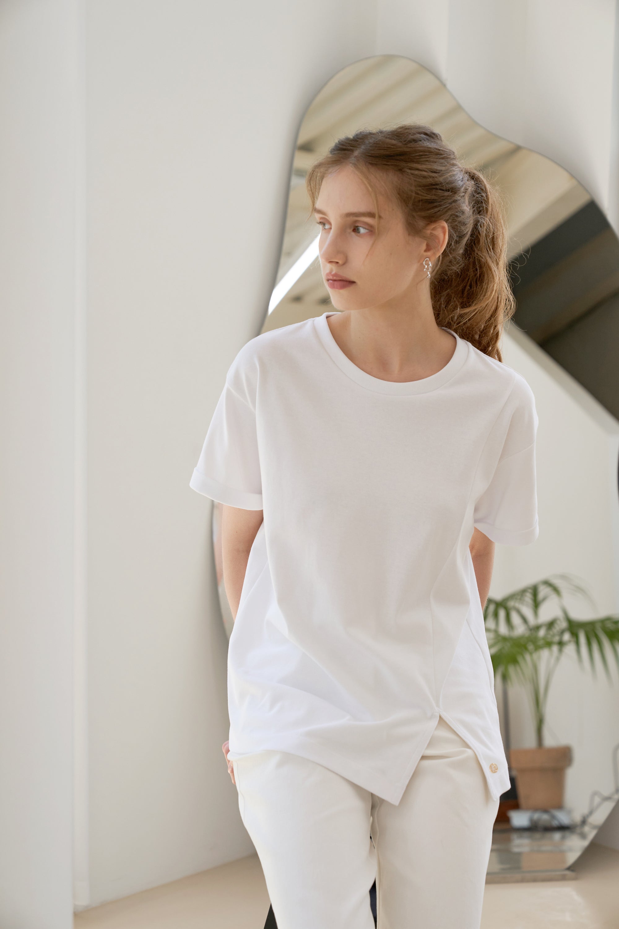 T-SHIRT FENDU PRÉQUEL_BLANC