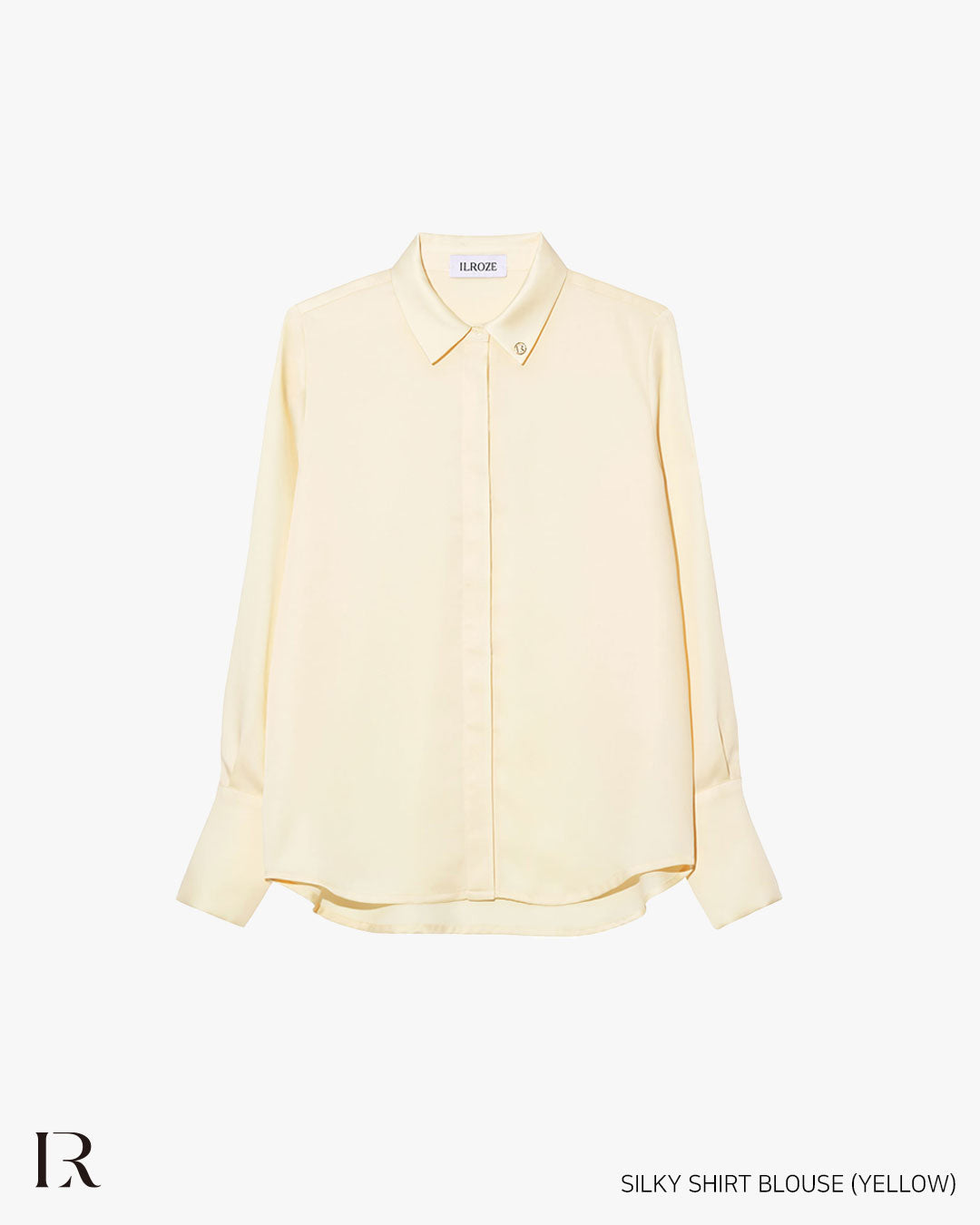 SILKY SHIRT BLOUSE_JAUNE