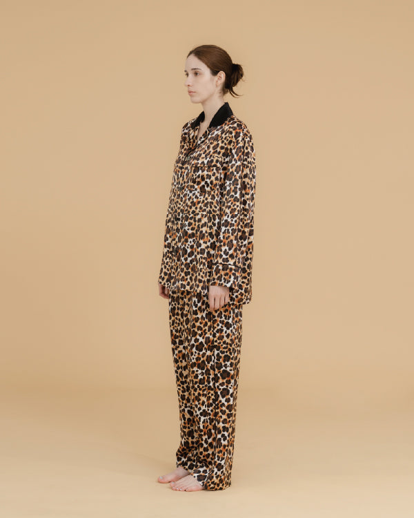 PYJAMA EN SOIE LEOPARD_LÉO