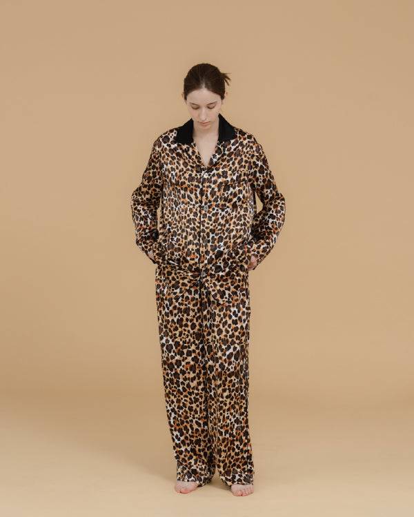 PYJAMA EN SOIE LEOPARD_LÉO